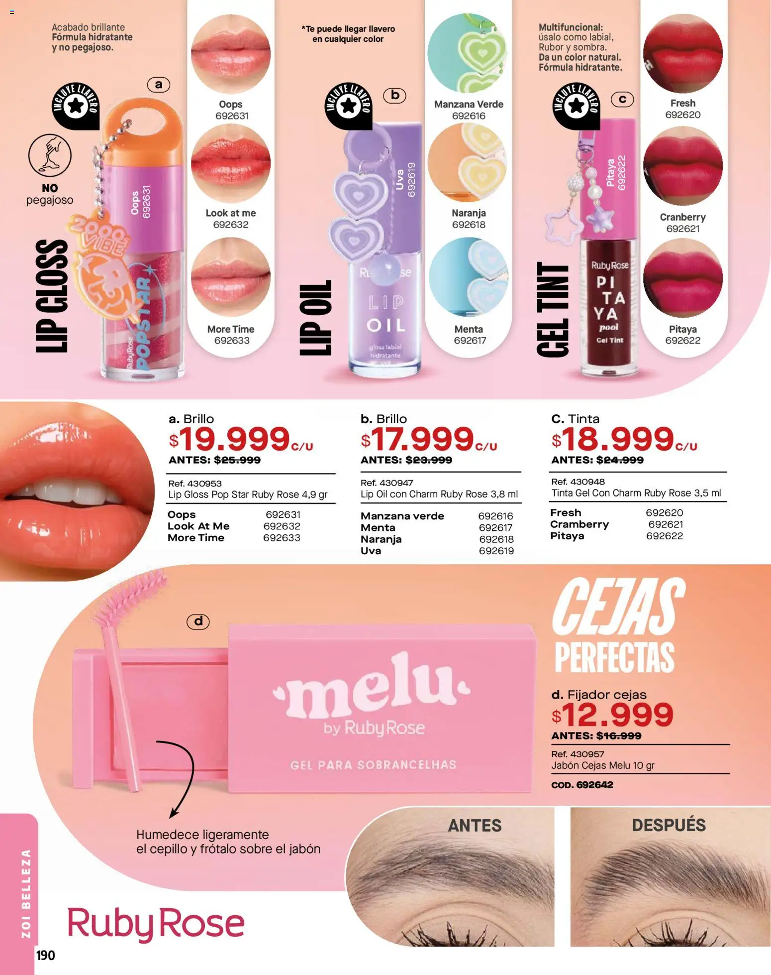 Carmel revista - valida desde el 01.01.2026 | Página: 190 | Productos: Fijador, Rubor, Brillo, Llavero