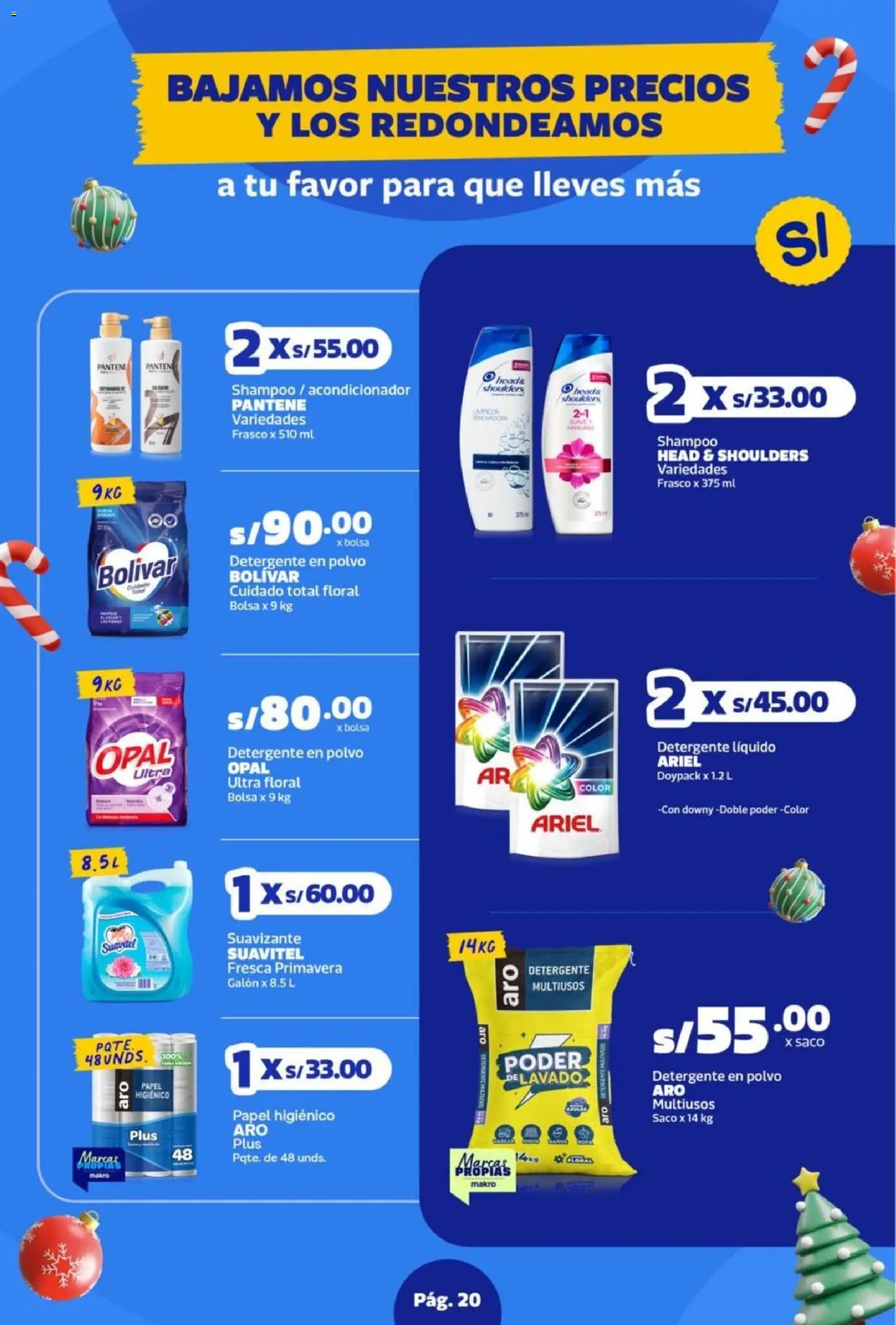 Catálogo Makro válido desde 06.11.2025 | Página: 20 | Productos: Detergente, Saco, Bolsa, Polvo