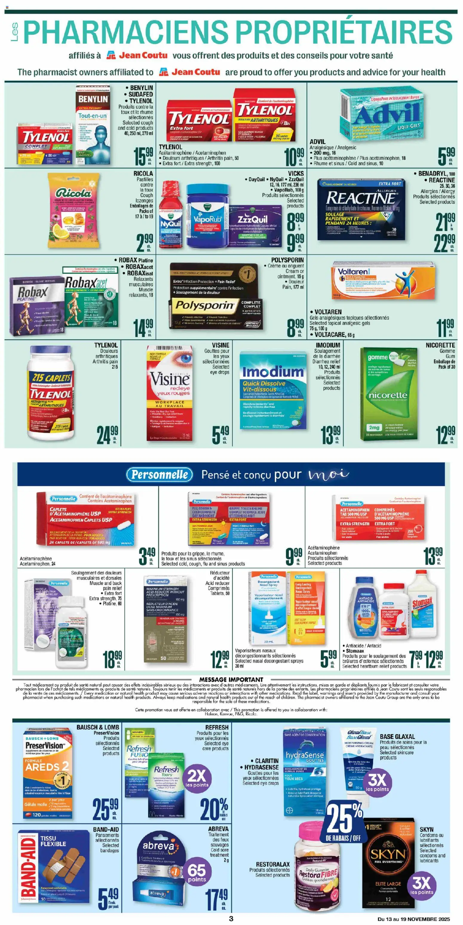 Jean Coutu flyer valid from 13.11.2025 | Page: 3 | Products: Cream, Fan