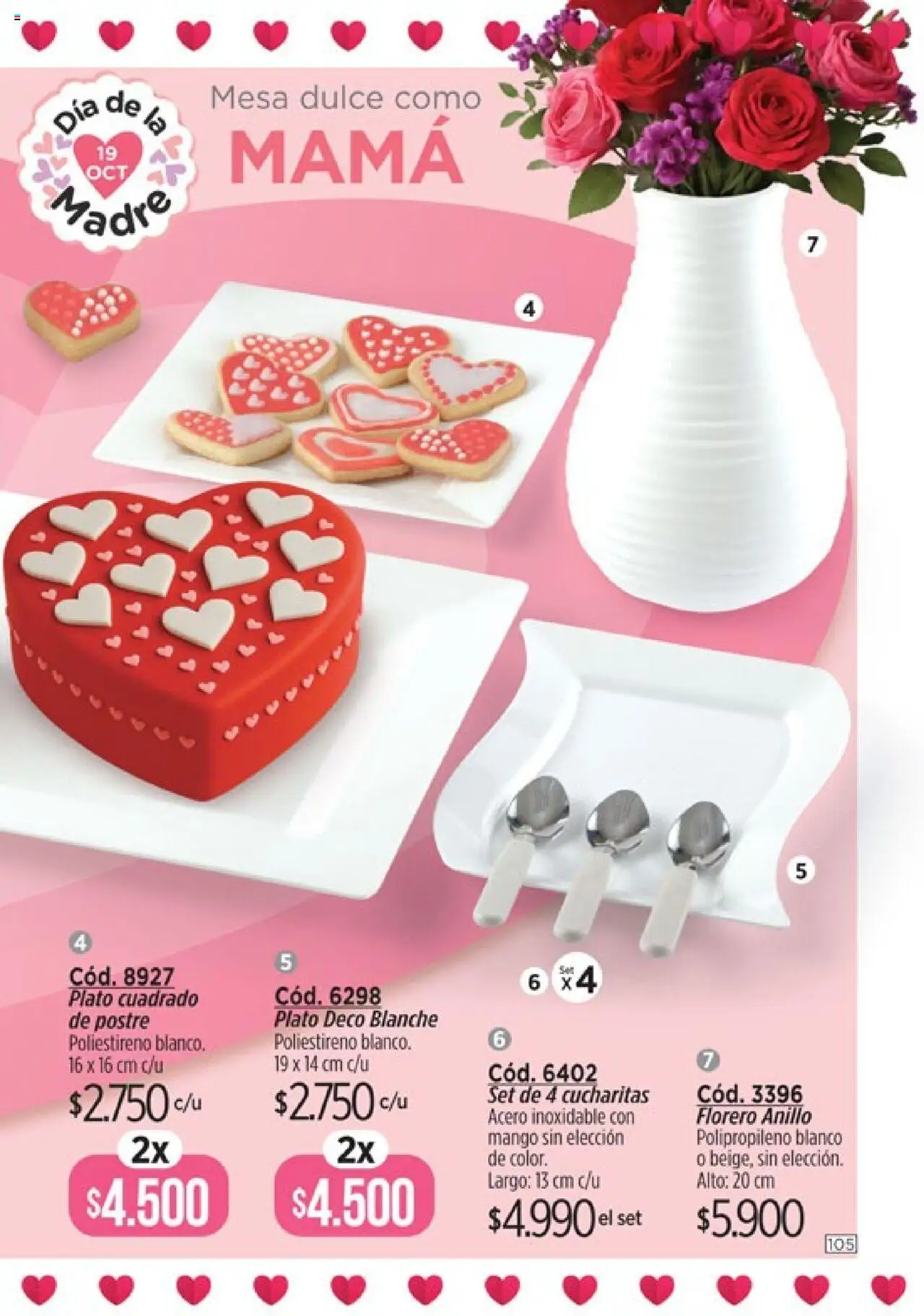 Catálogo Amodil Campaña 14 │ válido desde el 19.08.2025 | Página: 105 | Productos: Anillo, Mesa, Mango, Florero
