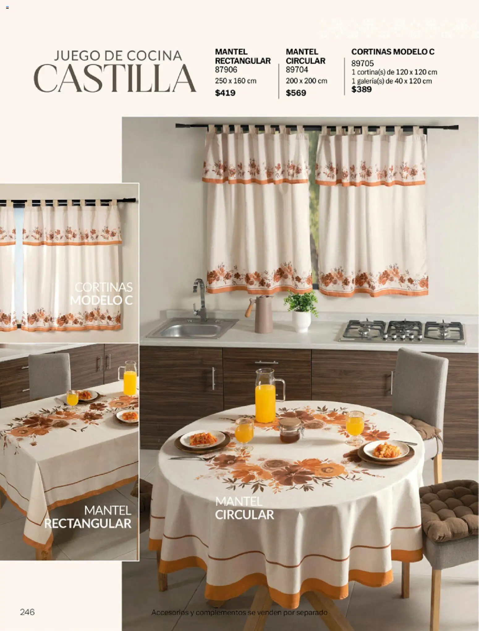 Nuevas ofertas de Vianney válidas en toda la República Mexicana desde el 06.03.2026. ¡Encuentra las mejores ofertas en Vianney catálogo Tu hogar, nuestra pasión! | Página: 248 | Productos: Mantel, Juego, Cocina, Cortinas