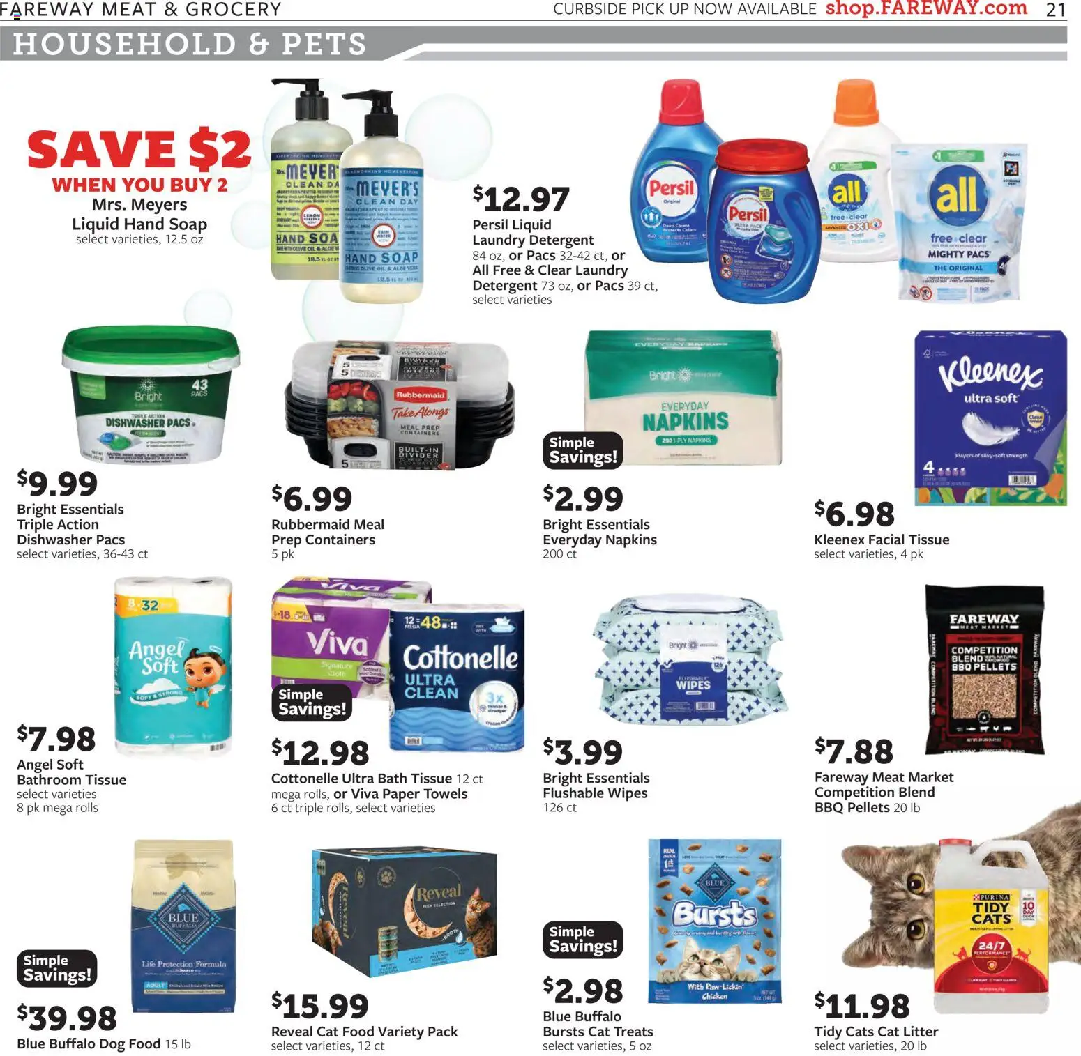 Fareway Weekly Ad - valid from 05.01.2026 | Page: 21 | Products: Dog Food, Cat Litter, Aloe Vera, Water