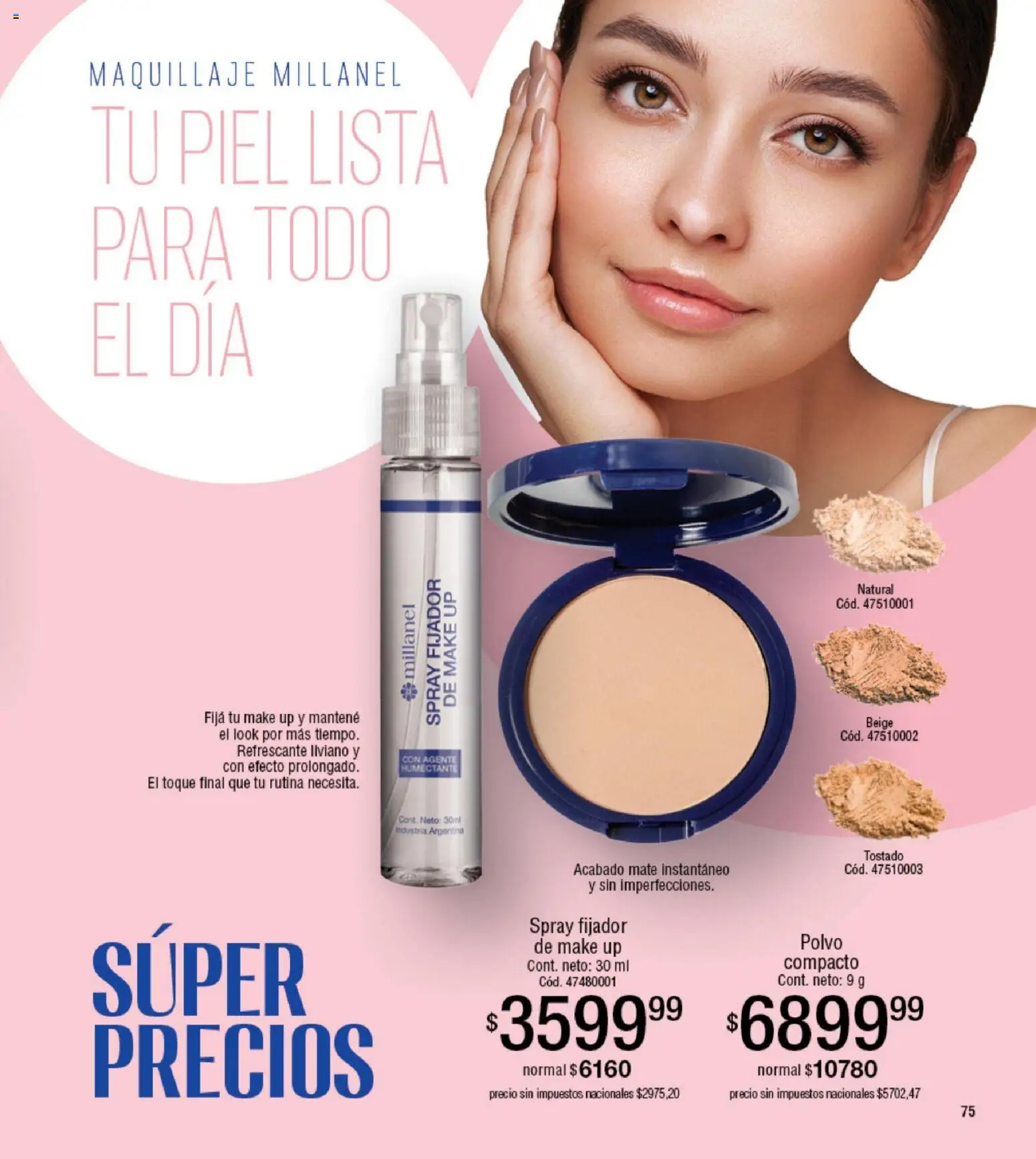 Millanel - Catálogo │ válido desde el 02.02.2026 | Página: 75 | Productos: Mate, Maquillaje, Polvo, Fijador
