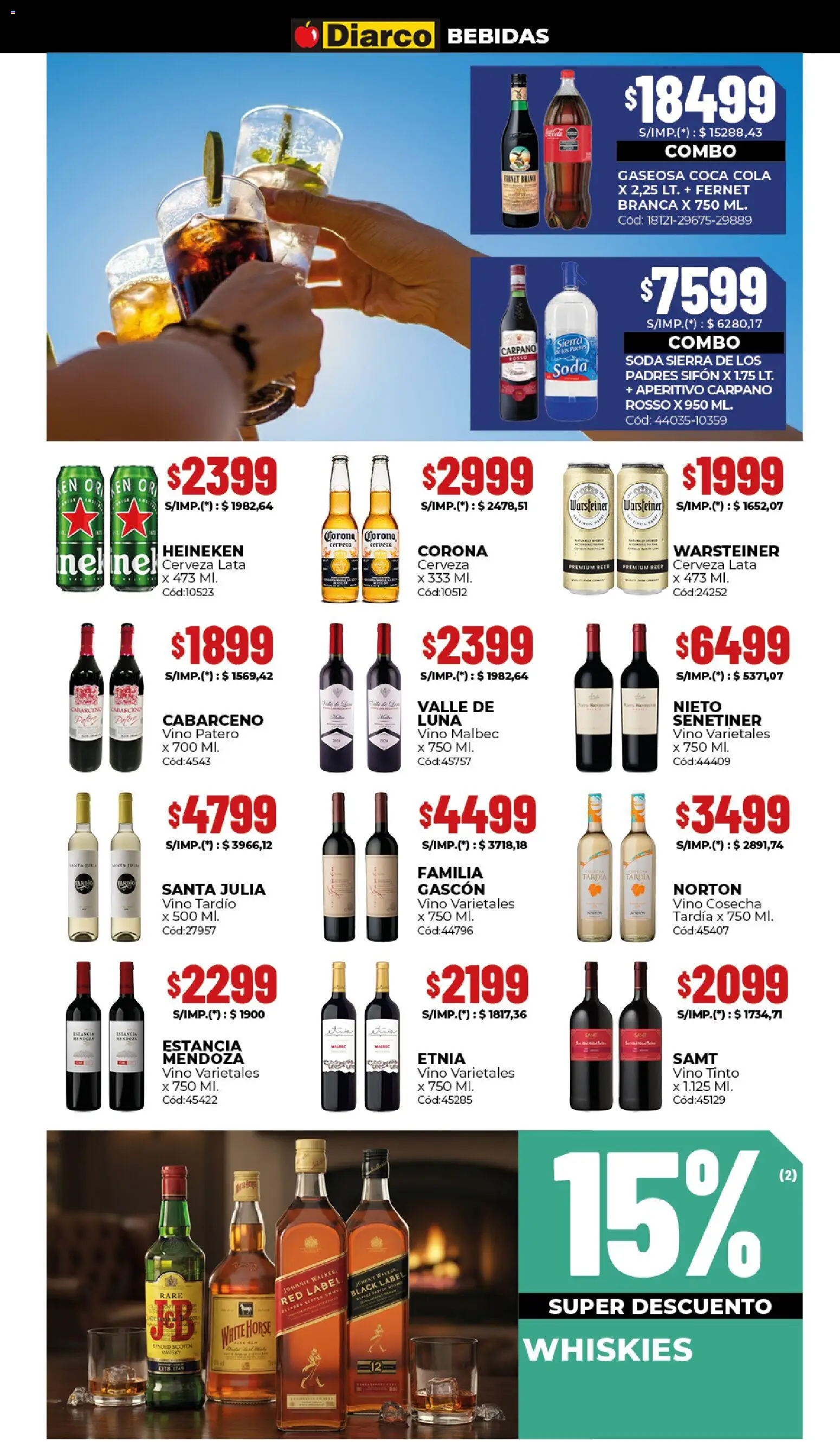 Diarco ofertas │ válido desde el 27.04.2026 | Página: 7 | Productos: Fernet, Gaseosa, Soda, Sierra