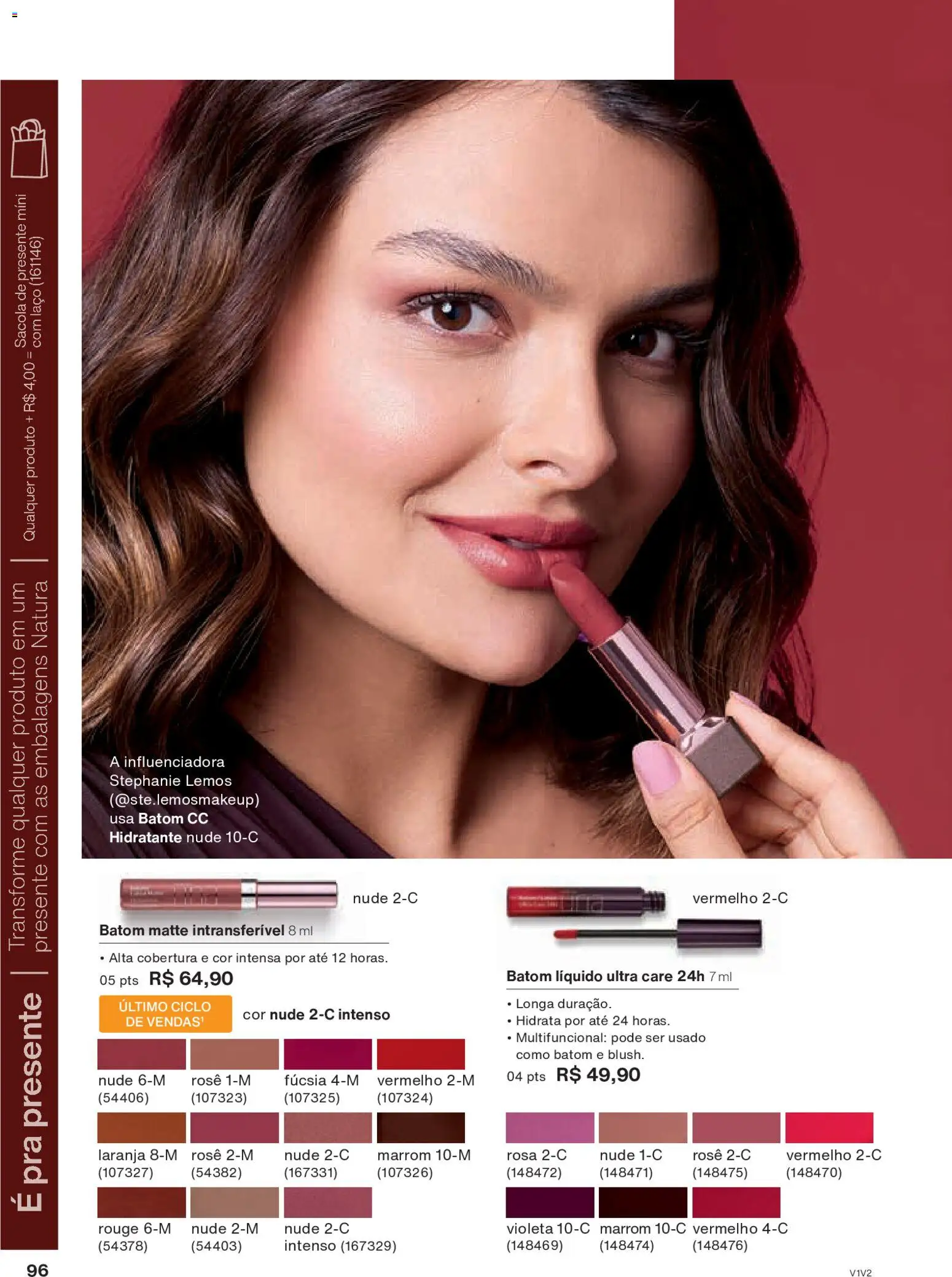Natura Folheto - válido de 26.11.2025 | Página: 96 | Produtos: Batom, Multifuncional