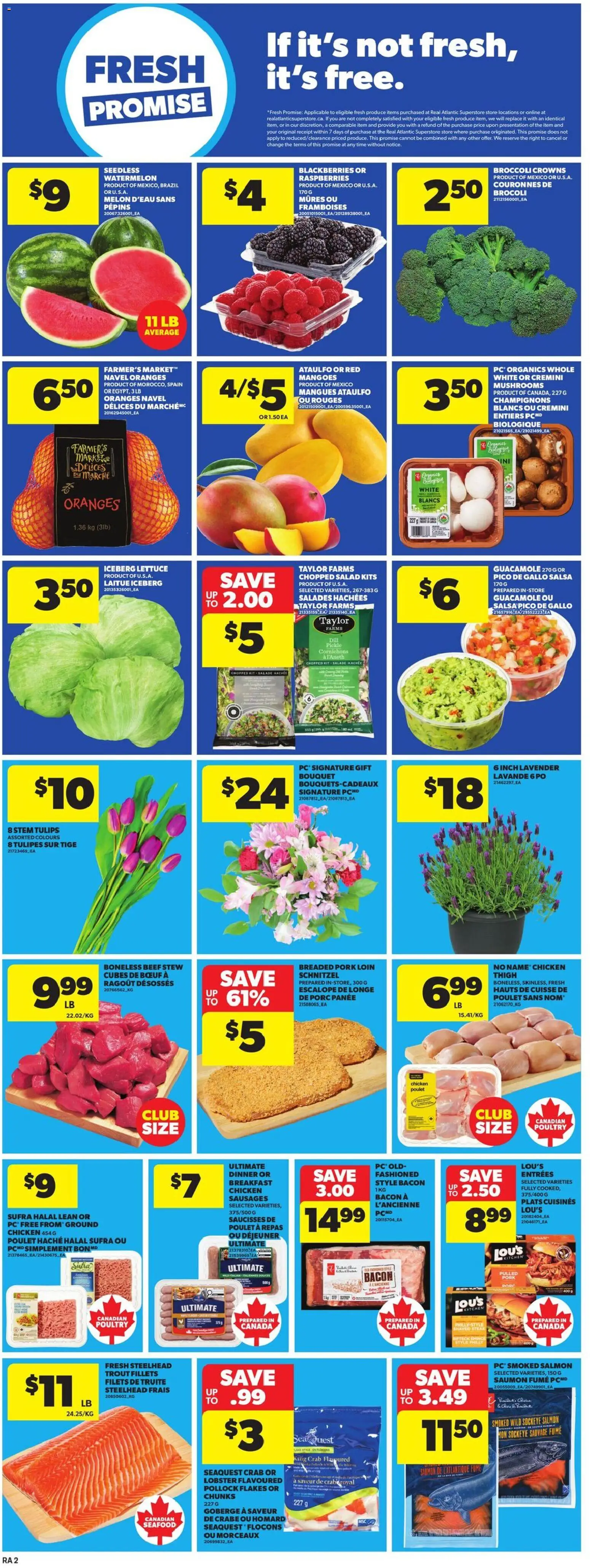 Atlantic Superstore flyer valid from 30.04.2026 | Page: 5 | Products: Beef, Flakes, Salad, Oranges