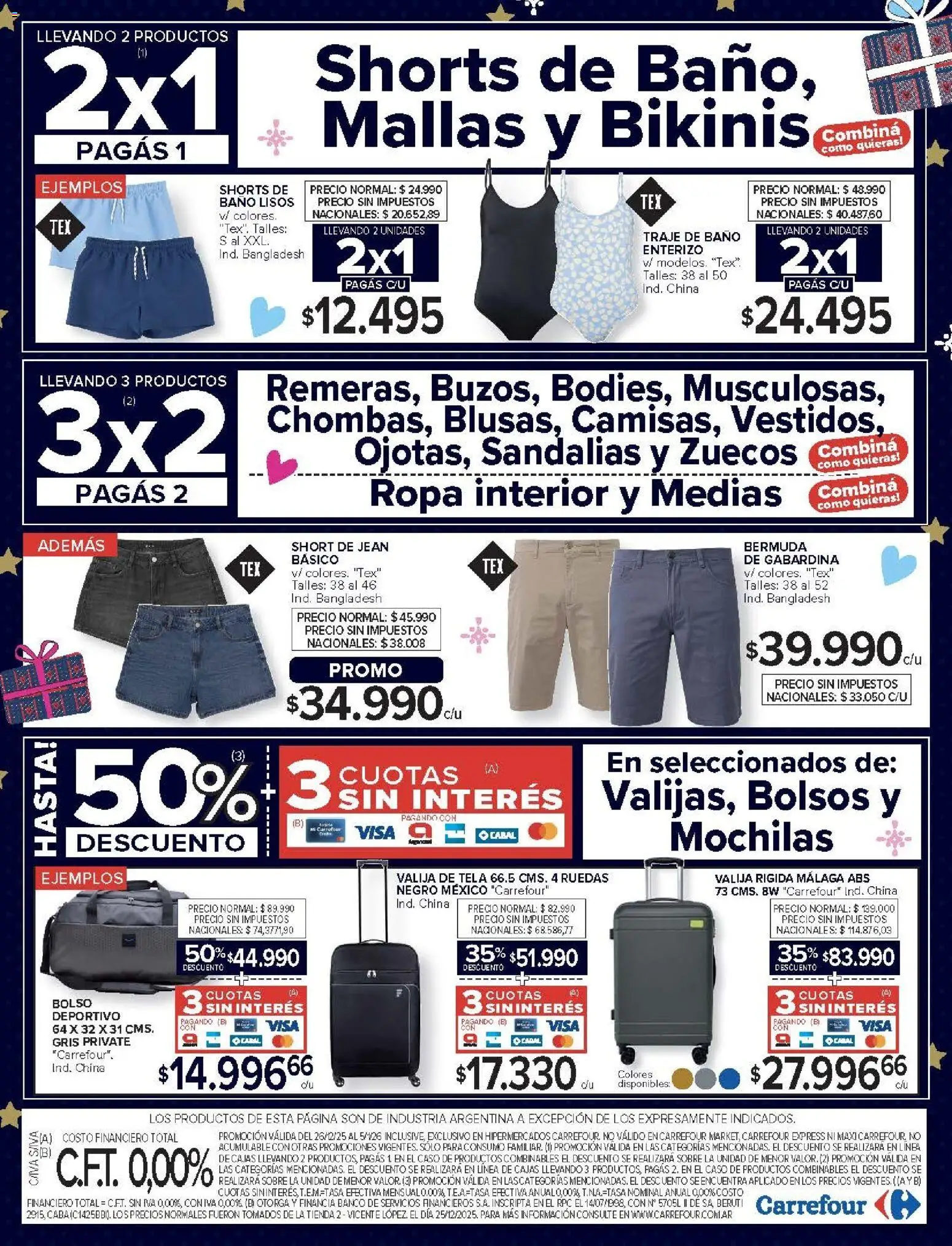 Carrefour ofertas │ válido desde el 26.12.2025 | Página: 19 | Productos: Valija, Baño, Ropa, Bolso