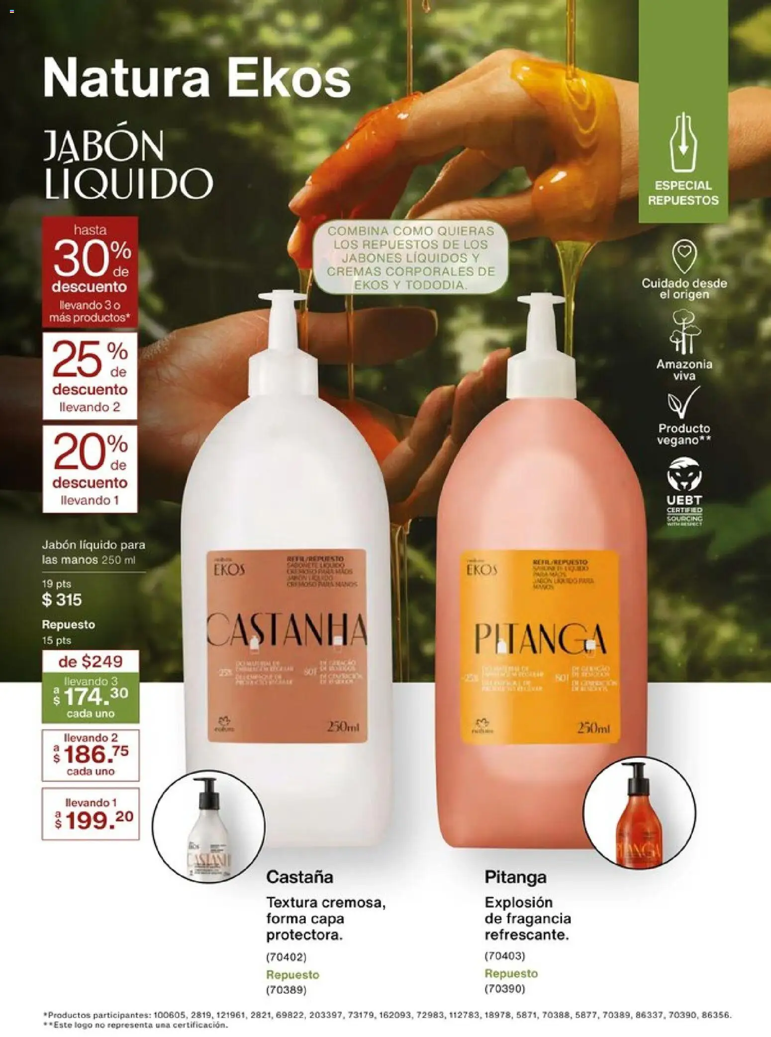 Nuevas ofertas de Natura válidas en toda la República Mexicana desde el 20.12.2025. ¡Encuentra las mejores ofertas en Natura campaña 1 2026! | Página: 107 | Productos: Jabón líquido, Fragancia, Jabón