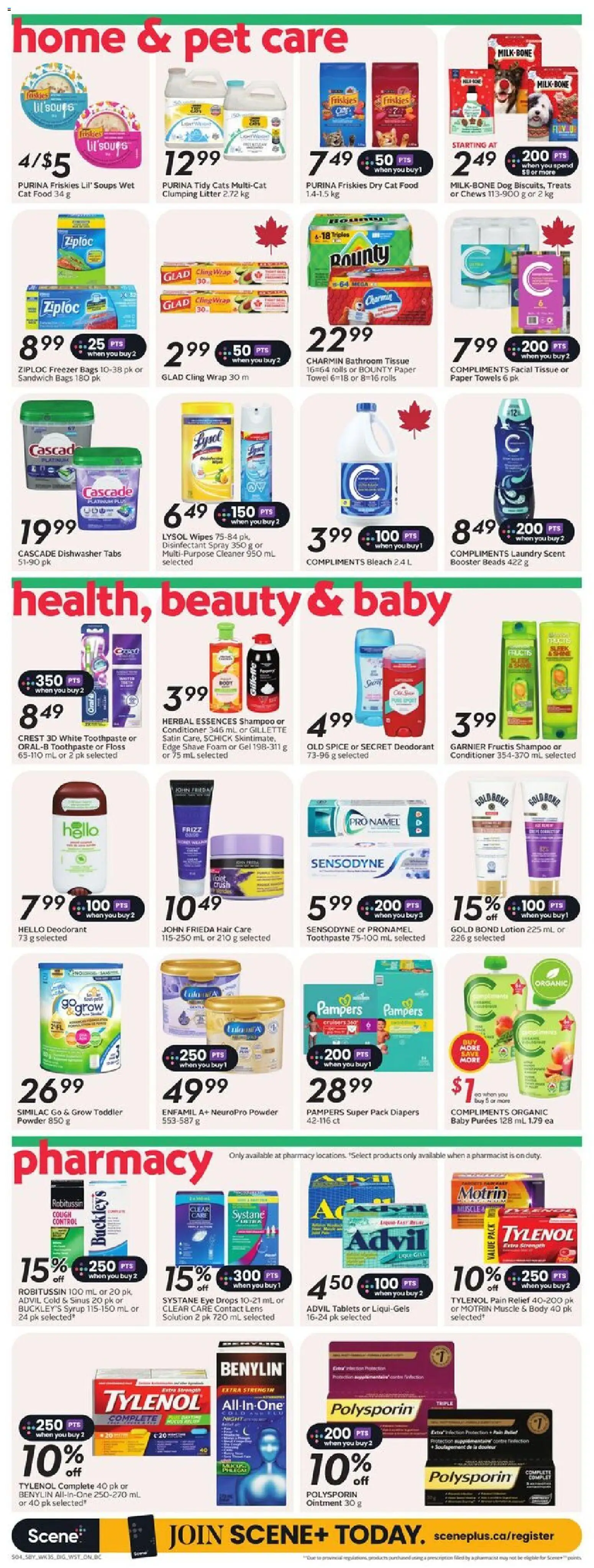 Safeway flyer valid from 25.12.2025 | Page: 12 | Products: Powder, Deodorant, Toothpaste, Couch