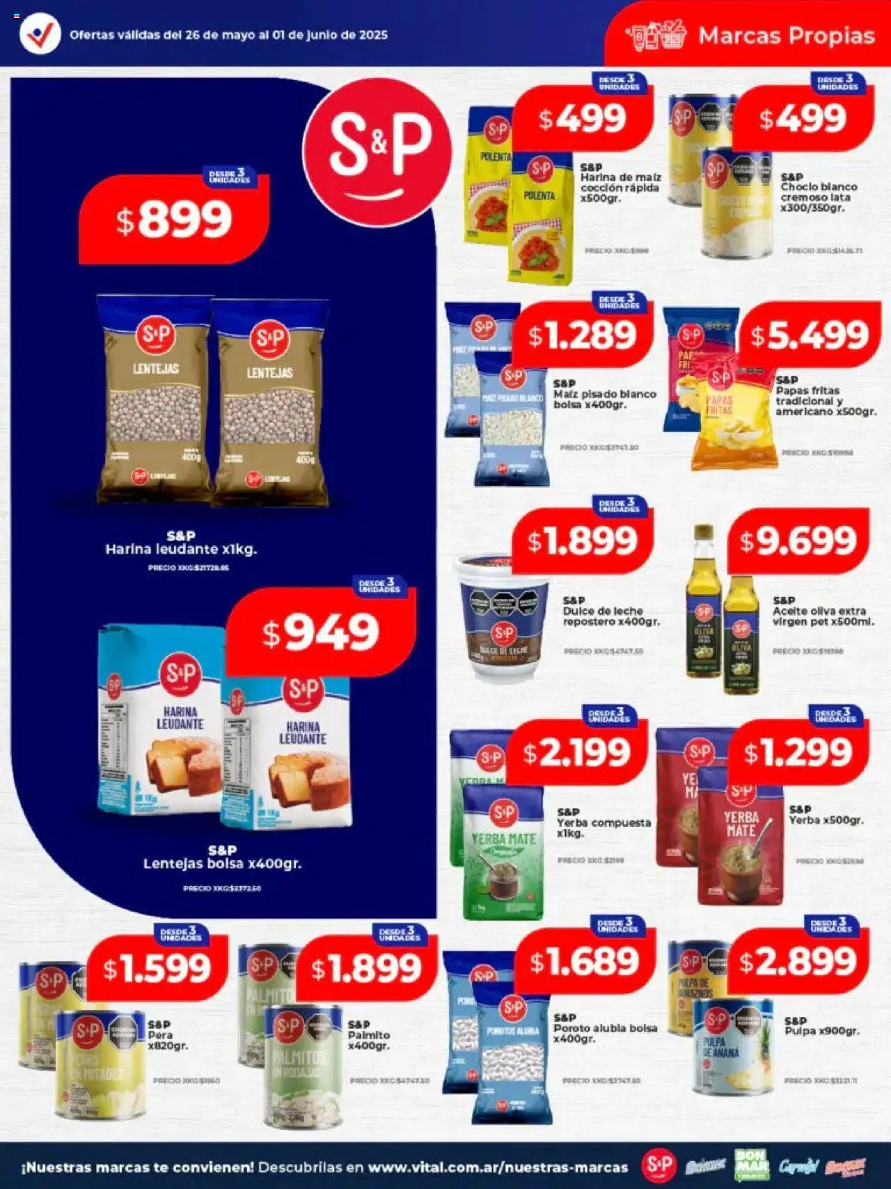Vital ofertas │ válido desde el 26.05.2025 | Página: 25 | Productos: Yerba, Pera, Dulce de leche, Papas fritas