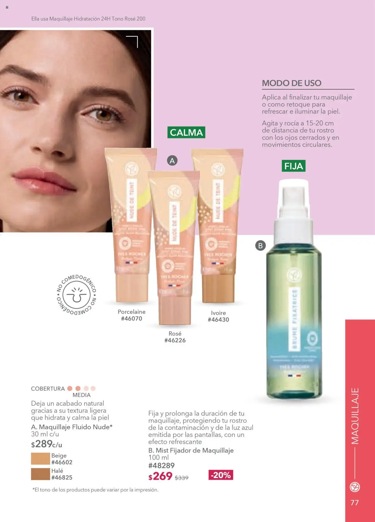 Nuevas ofertas de Yves Rocher válidas en toda la República Mexicana desde el 18.09.2025. ¡Encuentra las mejores ofertas en Yves Rocher - Campaña 13 2025! | Página: 79 | Productos: Fijador, Maquillaje