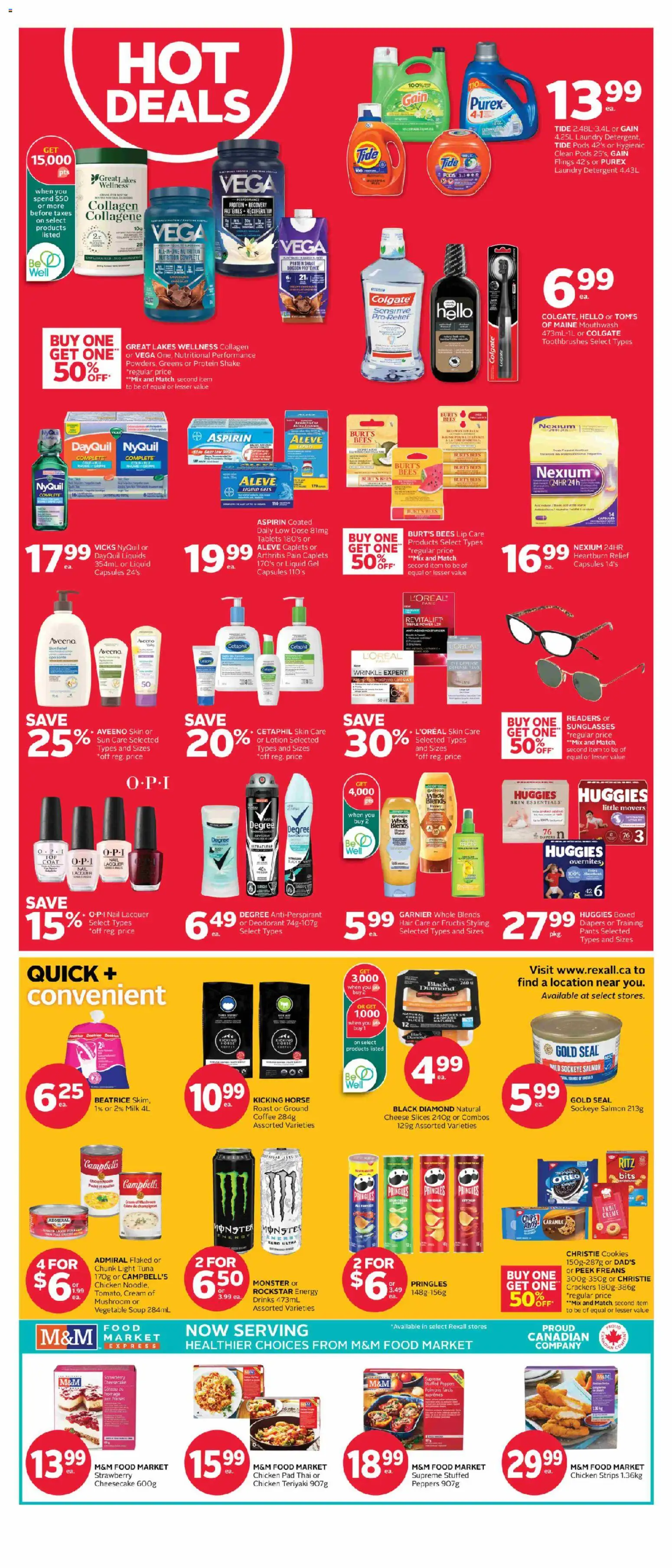 Rexall flyer valid from 09.01.2026 | Page: 3 | Products: Chips, Antiperspirant, Detergent, Cheese