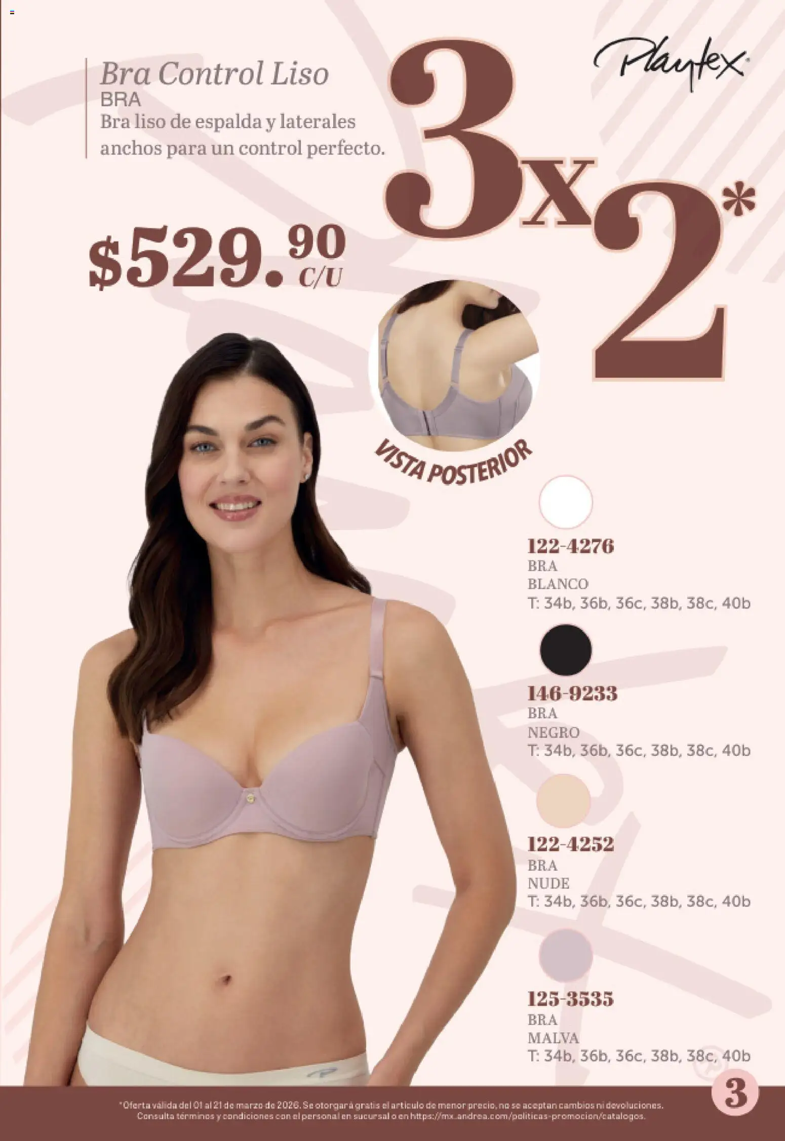 Nuevas ofertas de Andrea válidas en toda la República Mexicana desde el 01.03.2026. ¡Encuentra las mejores ofertas en Andrea catálogo Las Mejores Promos! | Página: 3