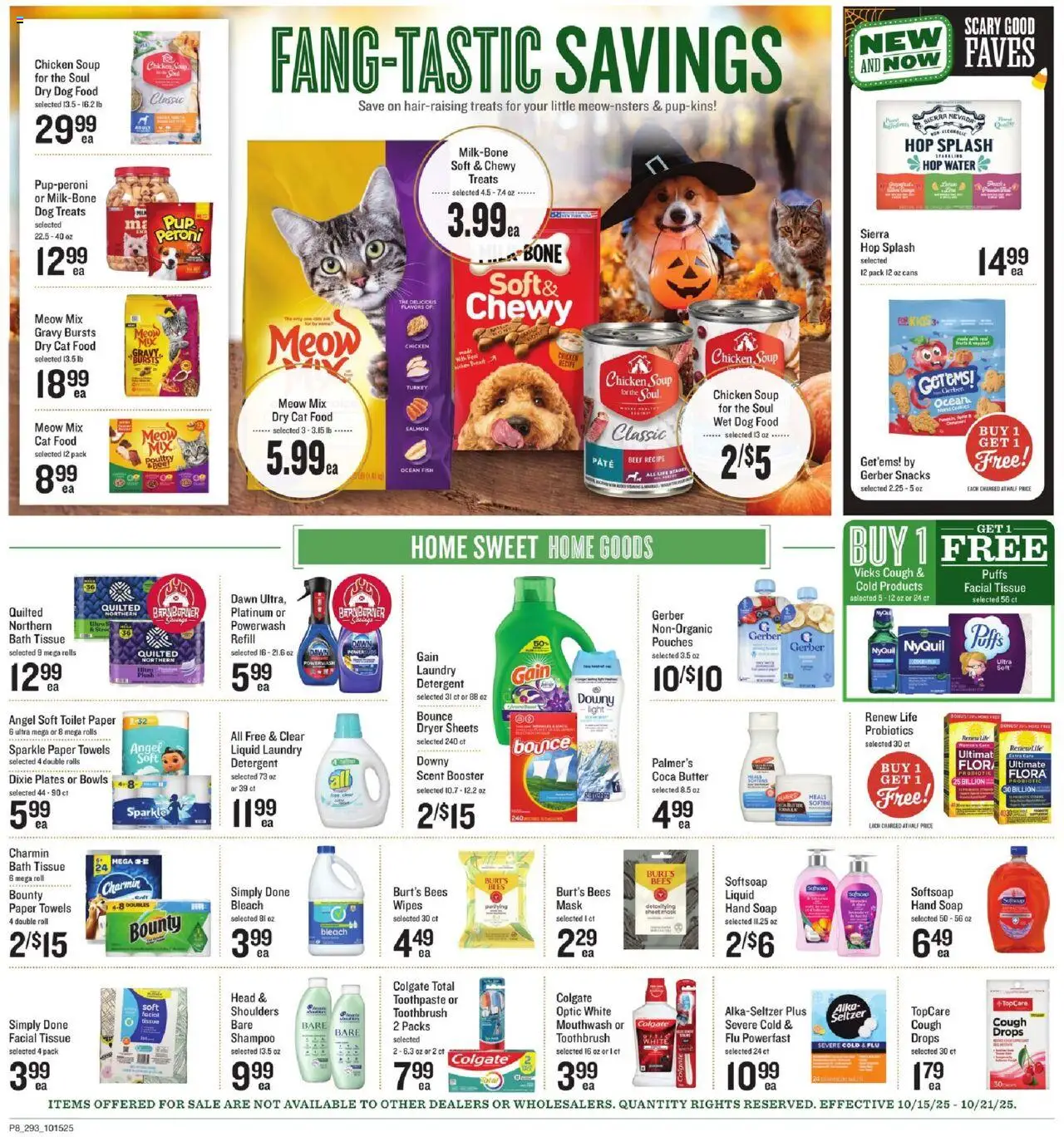 Lowes Foods Weekly Ad - SC - valid from 15.10.2025 | Page: 8 | Products: Dog Treats, Dog Food, Mouthwash, Water