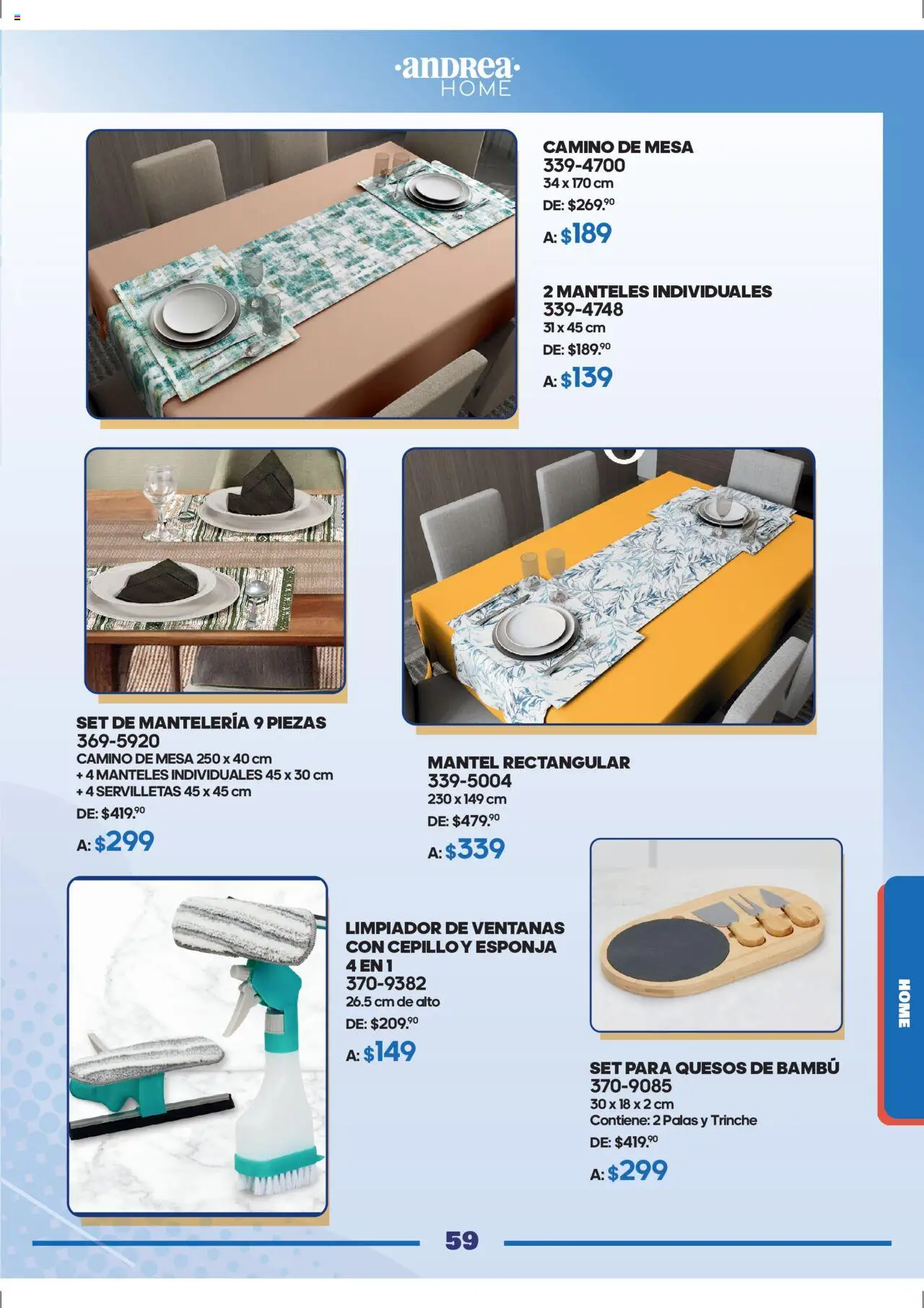 Nuevas ofertas de Andrea válidas en toda la República Mexicana desde el 28.09.2025. ¡Encuentra las mejores ofertas en Andrea - Catálogo Andrea Fest! | Página: 59 | Productos: Cepillo, Limpiador, Mesa, Servilletas
