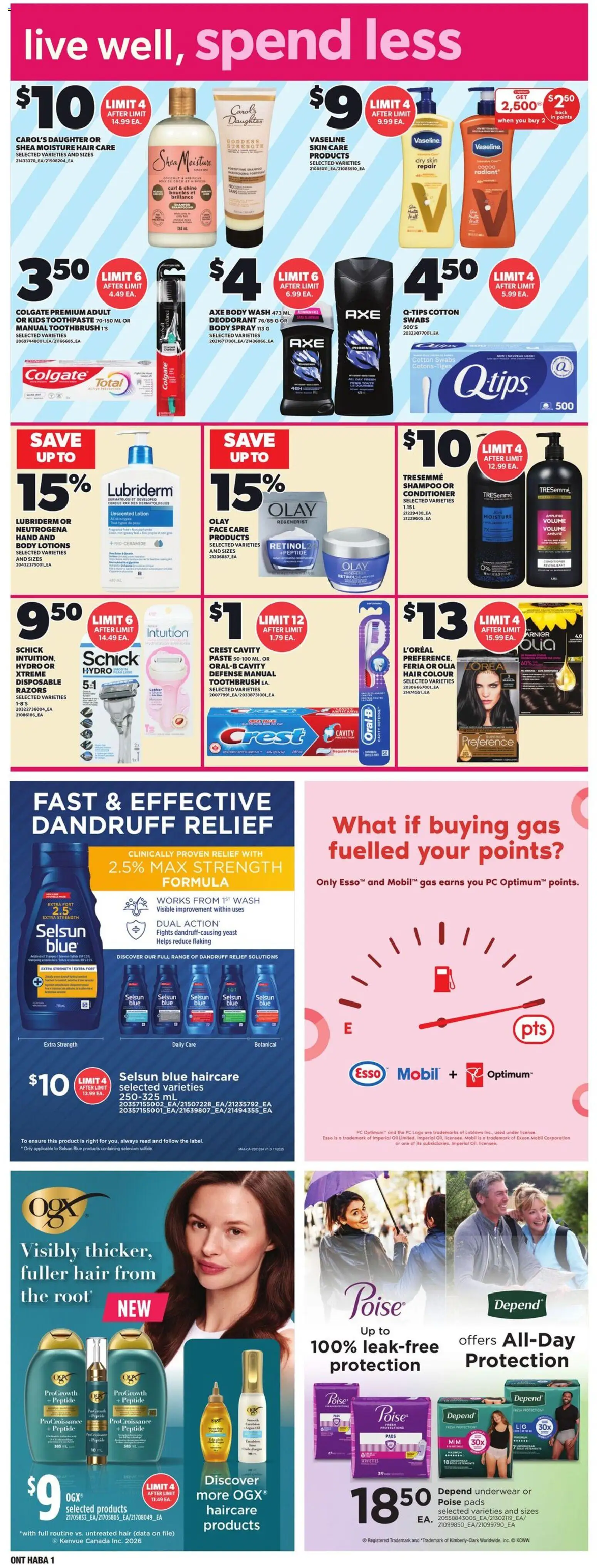 Loblaws flyer valid from 02.04.2026 | Page: 17 | Products: Conditioner, Body wash, Toothpaste, Underwear
