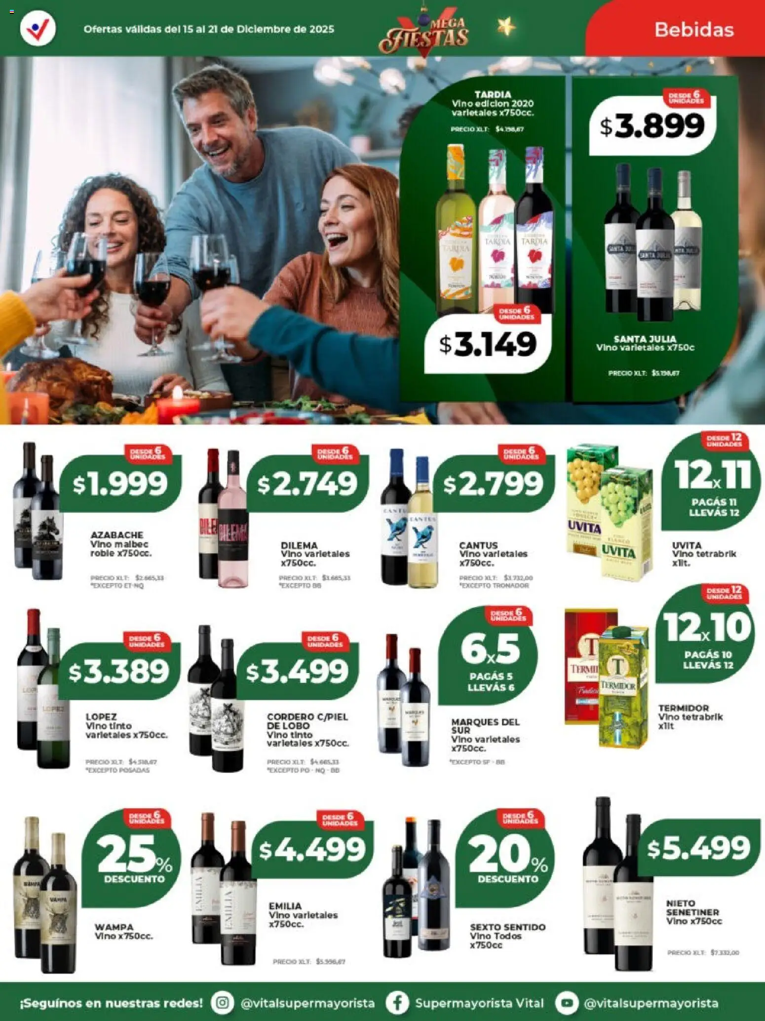 Vital - Ofertas - Laferrere  │ válido desde el 15.12.2025 | Página: 22 | Productos: Vino
