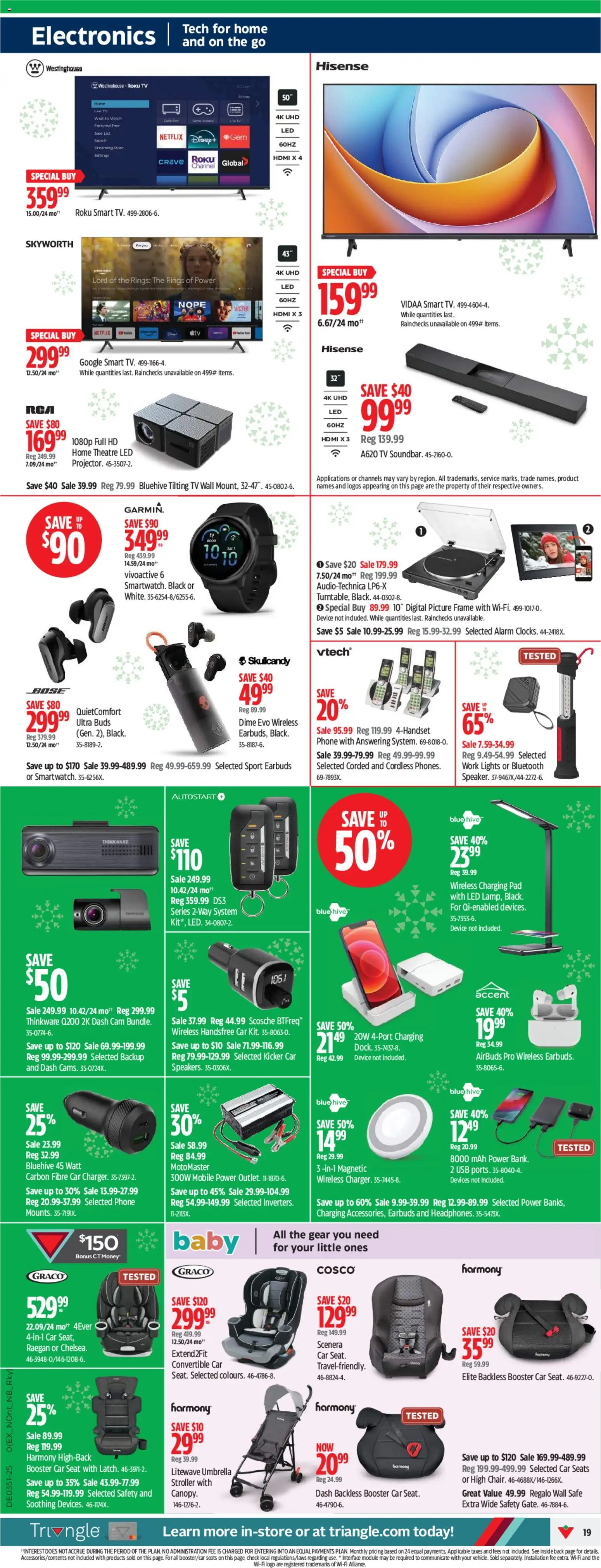 Canadian Tire flyer valid from 11.12.2025 | Page: 21 | Products: Umbrella, Phone, Watch, Tv