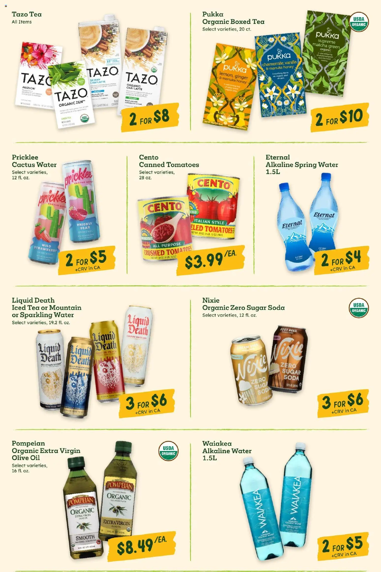 Sprouts Monthly Ad - valid from 25.03.2026 | Page: 15 | Products: Oil, Cream, Peach, Pear