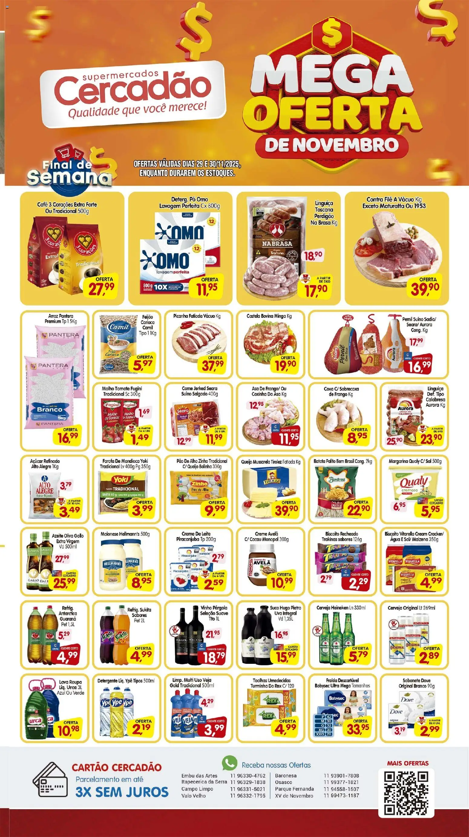 Cercadão Folheto - válido de 29.11.2025 | Página: 1 | Produtos: Picanha, Leite, Heineken, Avelã