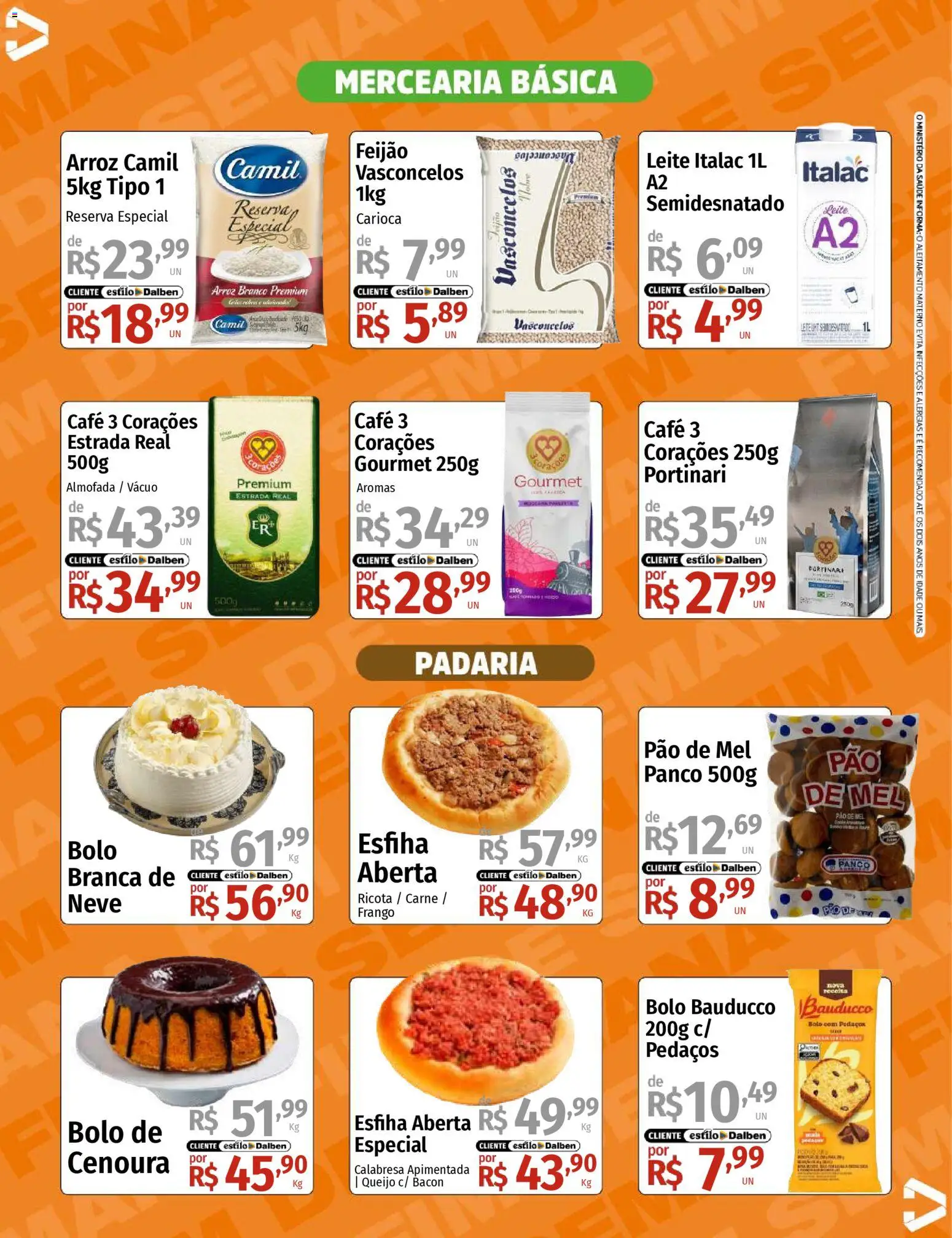 Supermercado Dalben Folheto - válido de 16.01.2026 | Página: 5 | Produtos: Feijão, Queijo, Café, Ricota