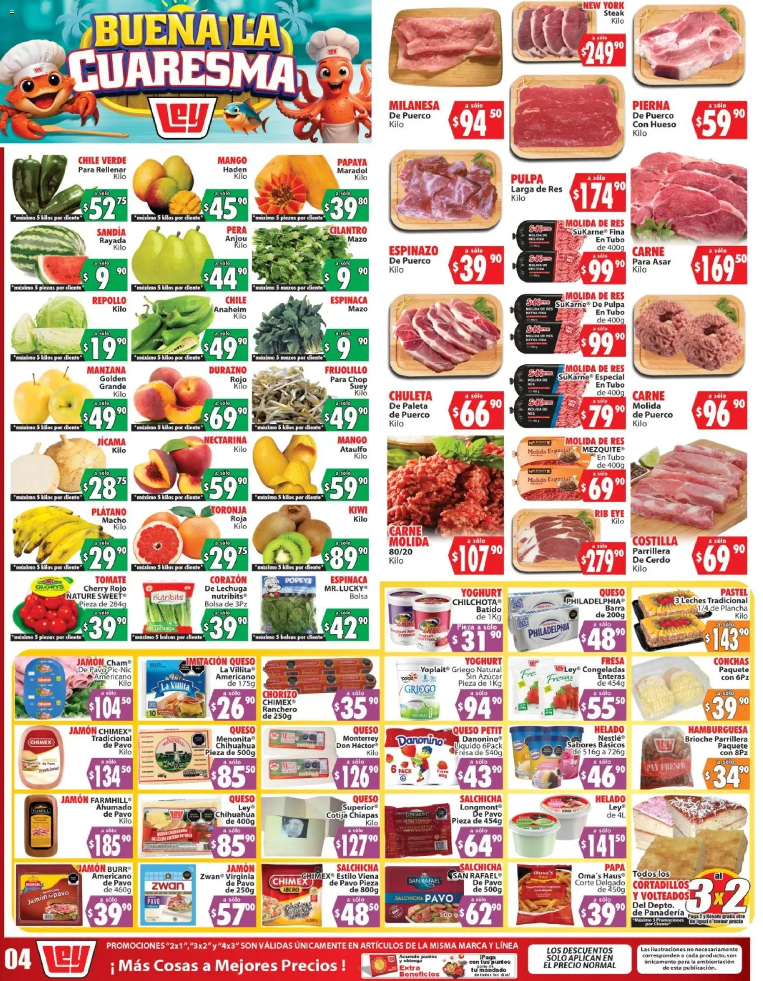 Nuevas ofertas de Casa Ley válidas en toda la República Mexicana desde el 07.03.2026. ¡Encuentra las mejores ofertas en Casa Ley folleto Autoservicio! | Página: 1 | Productos: Papa, Mango, Res, Fresas