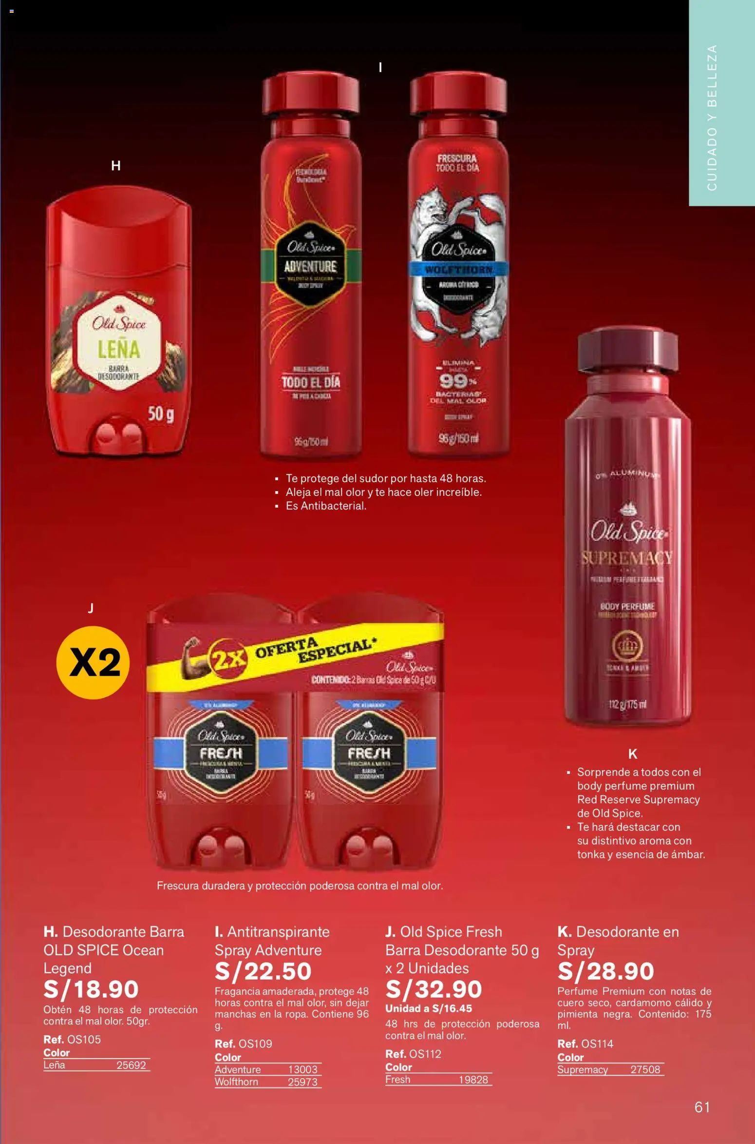 Catálogo Leonisa válido desde 06.03.2026 | Página: 61 | Productos: Desodorante, Antitranspirante, Té, Fragancia