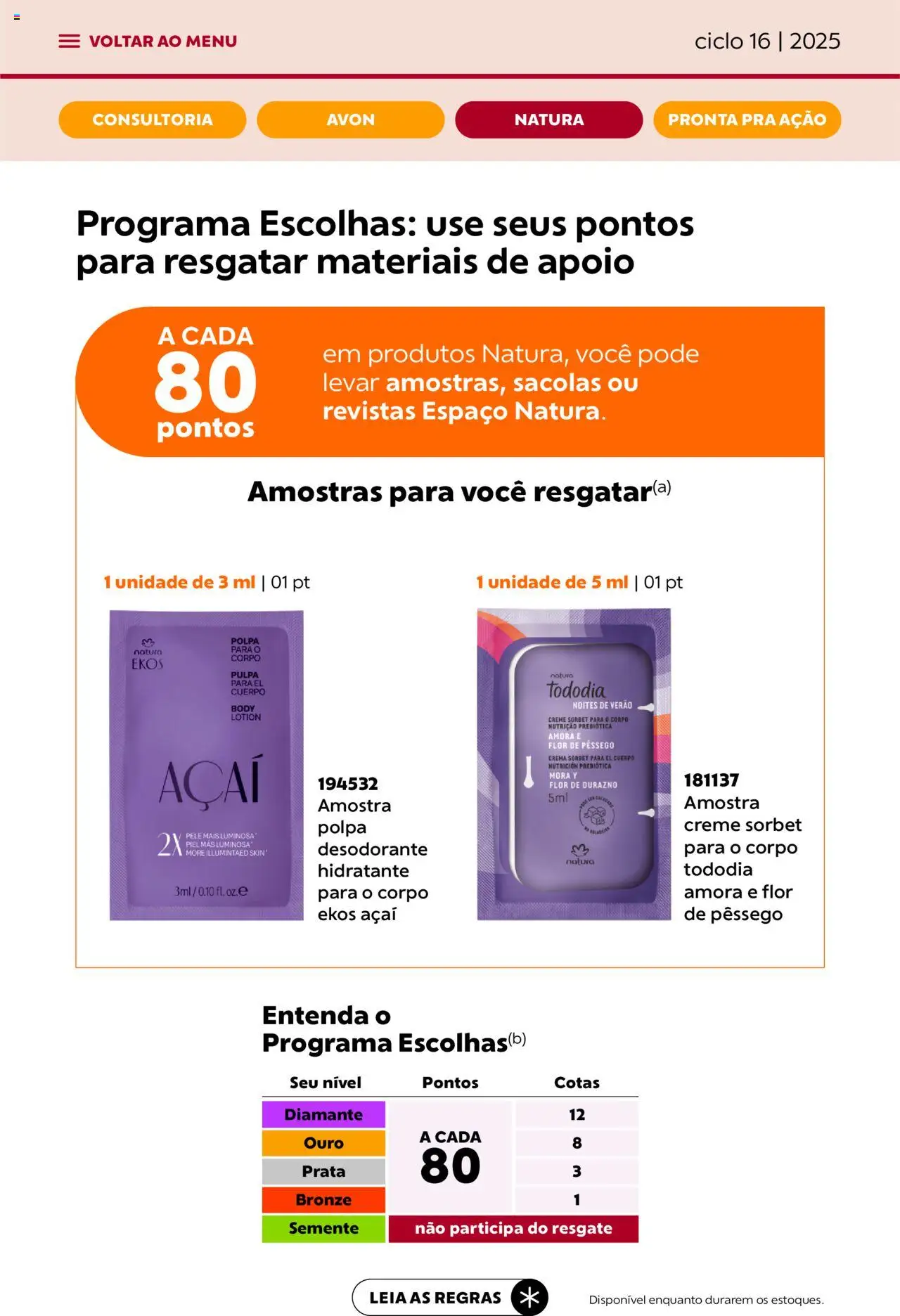 Avon Folheto - válido de 26.09.2025 | Página: 89 | Produtos: Pêssego, Desodorante, Creme, Açaí