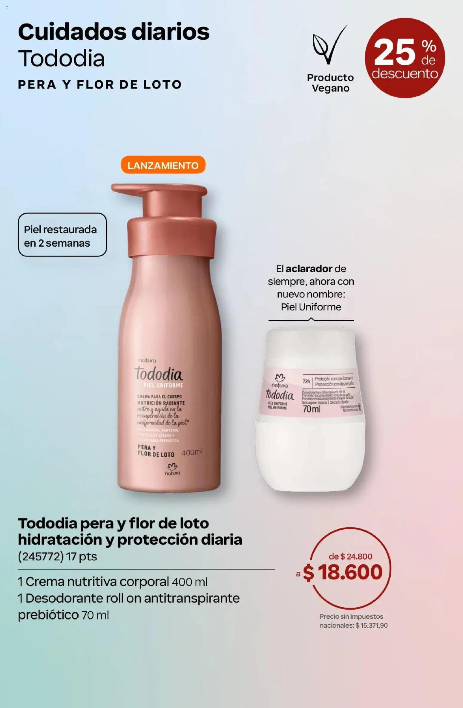 Natura Catálogo Ciclo 4/2026 │ válido desde el 01.04.2026 | Página: 39 | Productos: Pera, Crema para el cuerpo, Antitranspirante, Radiante
