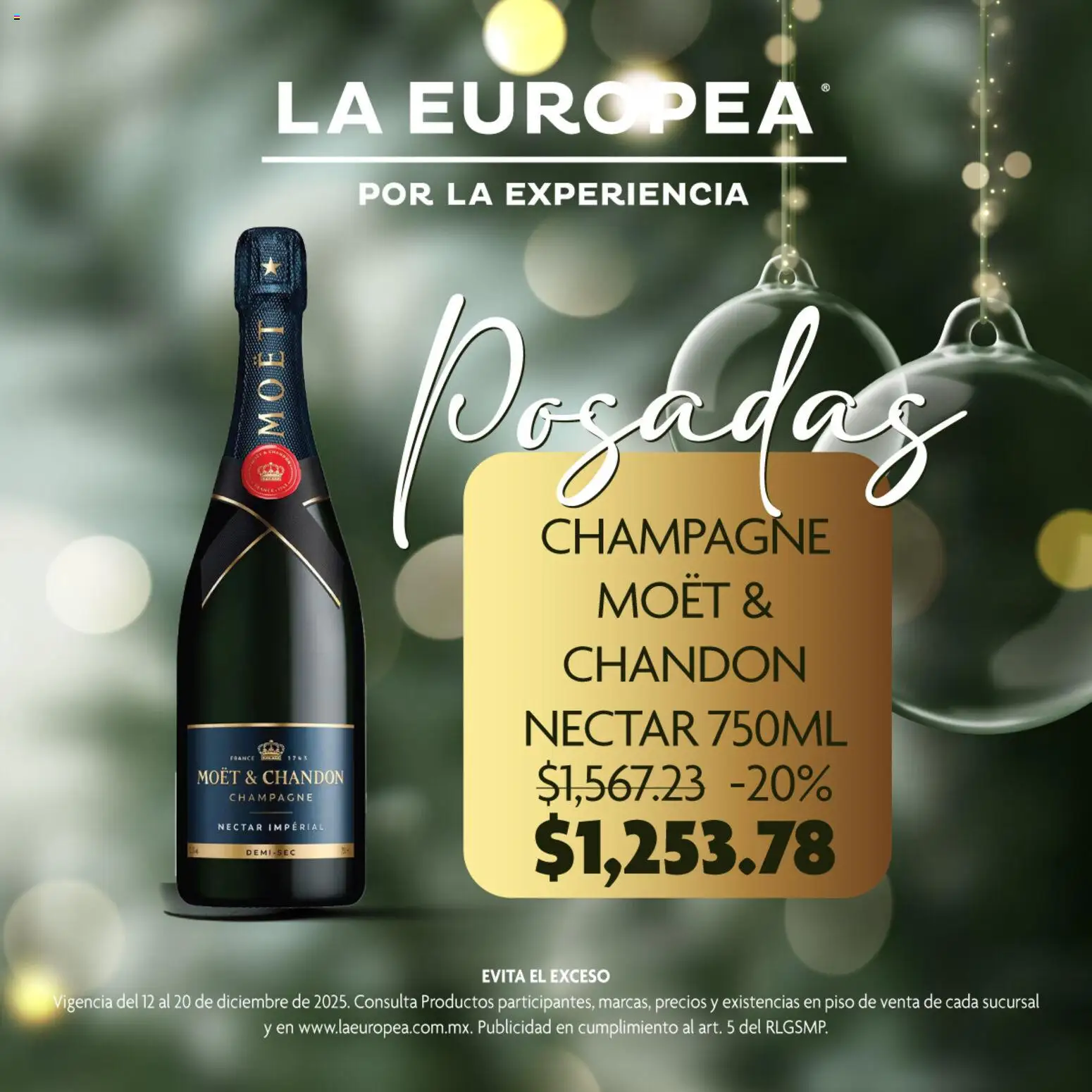 Nuevas ofertas de La Europea válidas en toda la República Mexicana desde el 12.12.2025. ¡Encuentra las mejores ofertas en La Europea catálogo Moët & Chandon! | Página: 2 | Productos: Champagne
