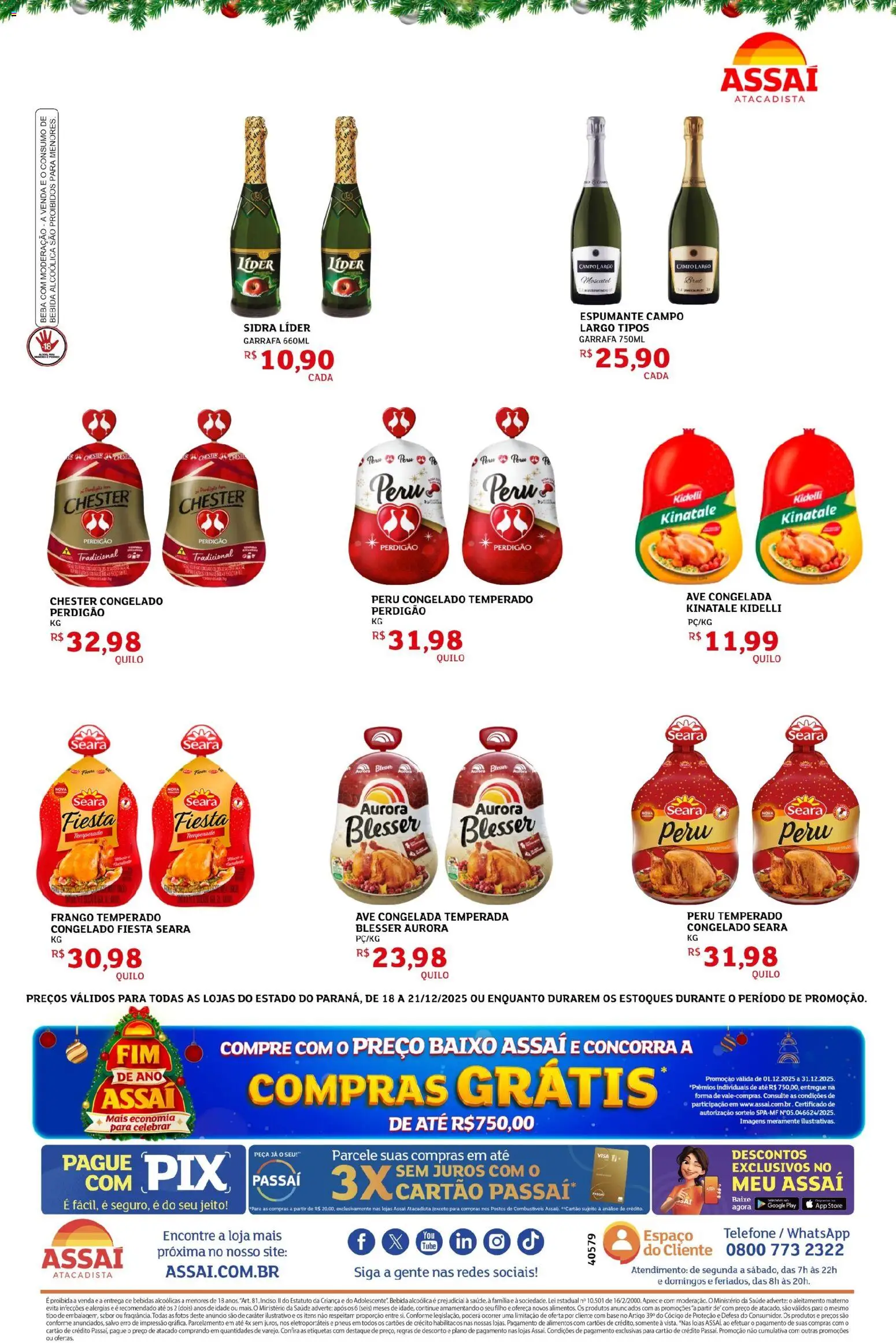 Assaí Atacadista Folheto - válido de 18.12.2025 | Página: 2 | Produtos: Espumante, Pneus, Base, Baixo