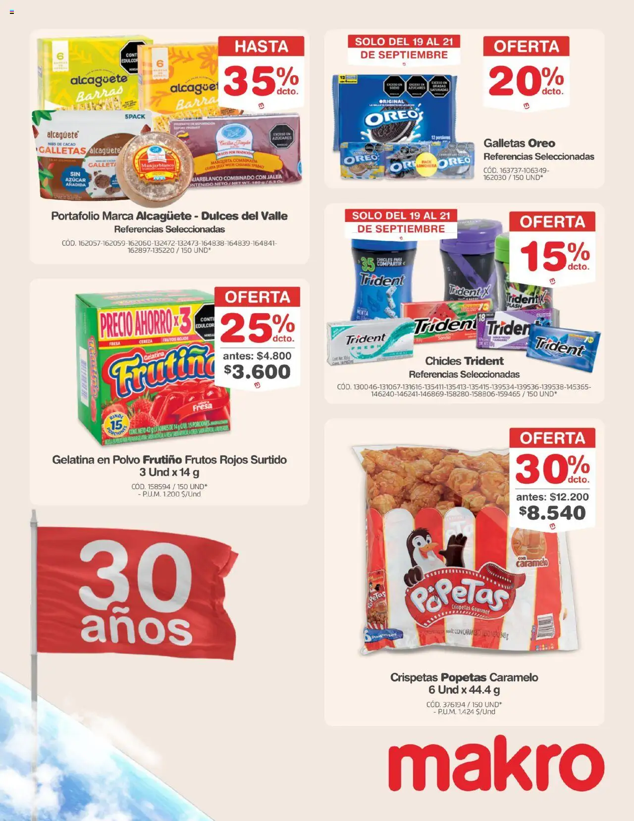 Makro revista - valida desde el 19.09.2025 | Página: 22 | Productos: Galletas, Fresa, Gelatina, Chicles