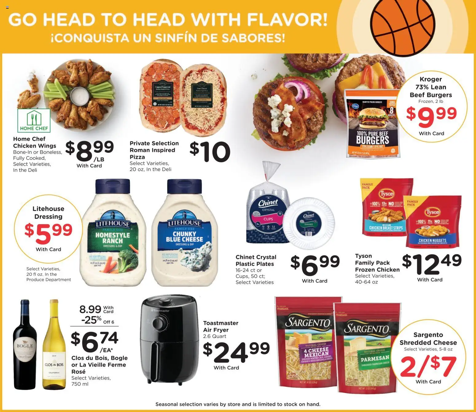Fry's Food Weekly Ad - valid from 25.03.2026 | Page: 9 | Products: Fryer, Cheese, Pizza, Beef