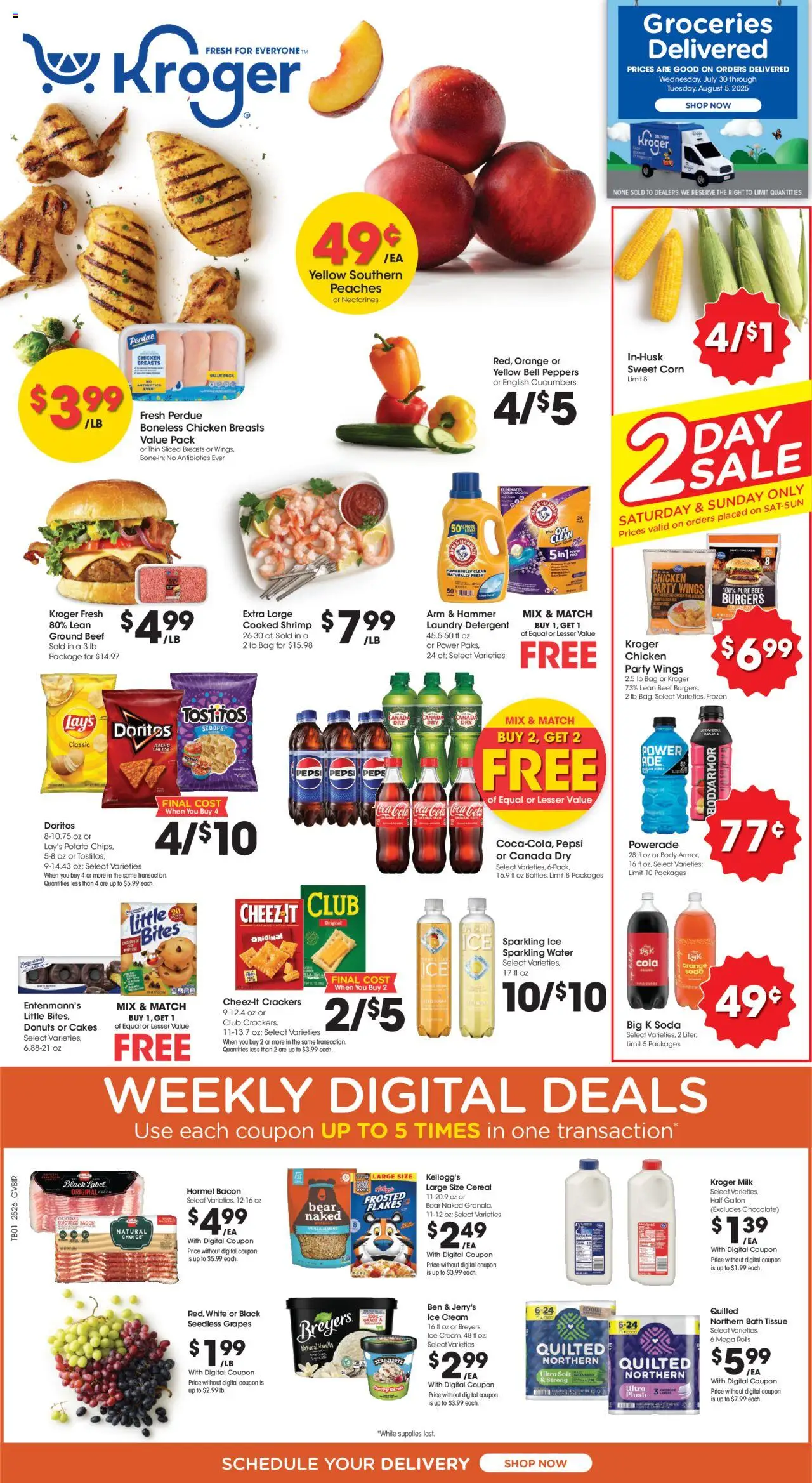 Kroger Ocado FC04 - OH - valid from 30.07.2025 | Page: 1 | Products: Beef, Cream, Water, Grapes