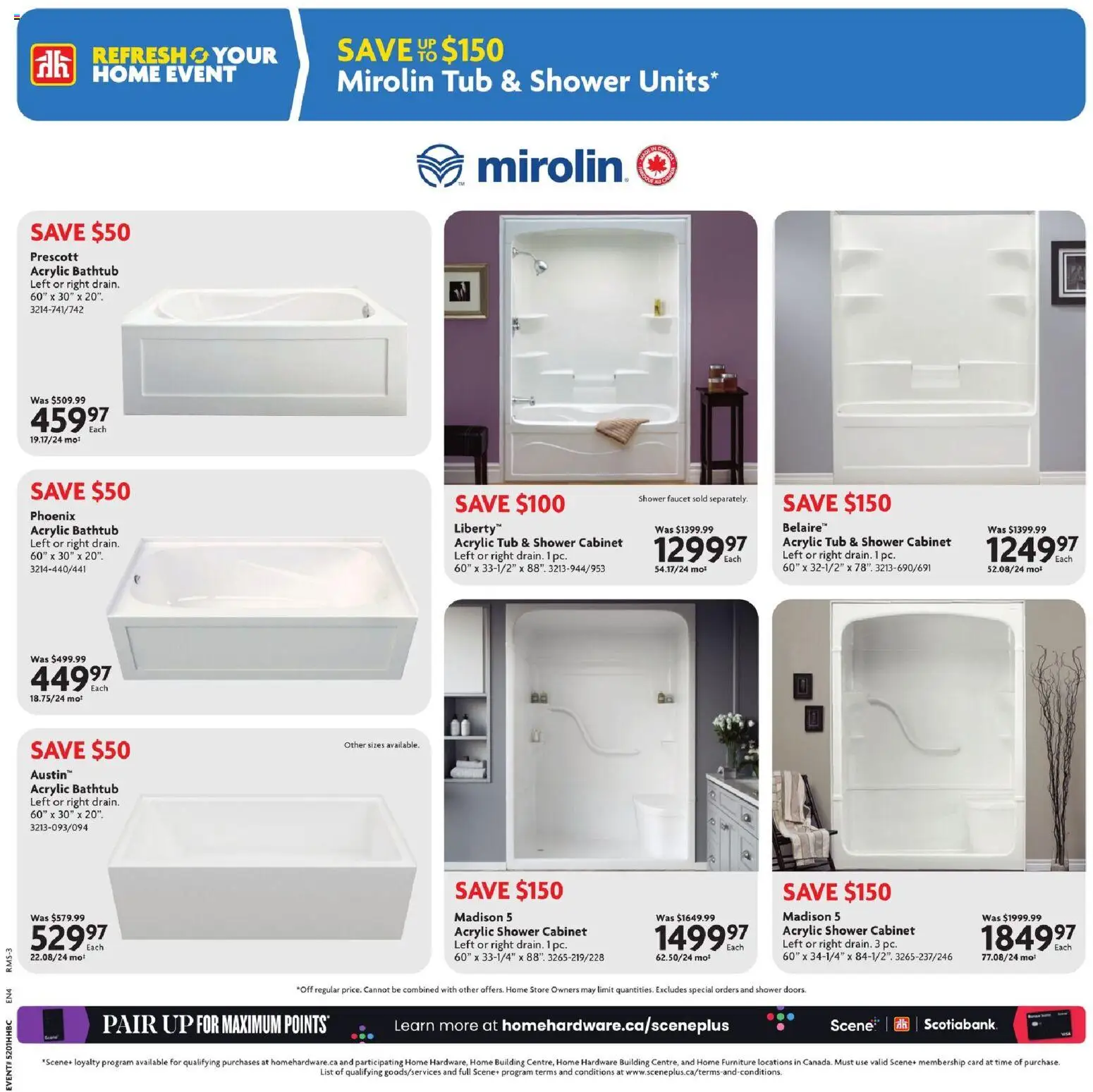 Home Hardware flyer valid from 01.01.2026 | Page: 10 | Products: Cabinet, Shower
