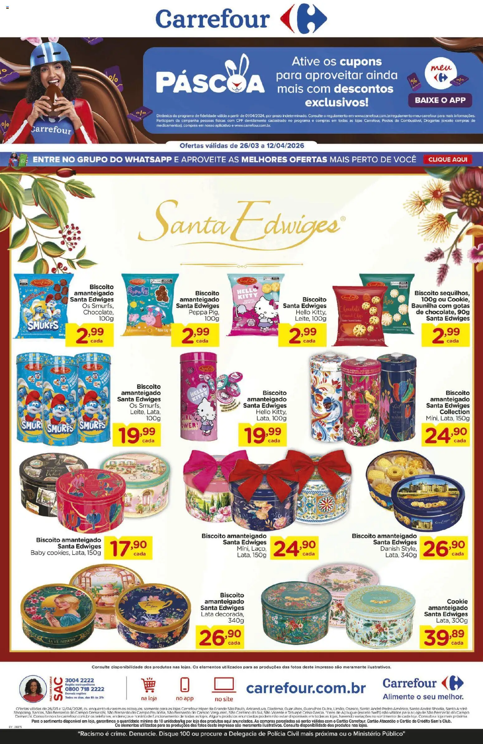 Carrefour Folheto - válido de 26.03.2026 | Página: 1 | Produtos: Biscoito, Chocolate