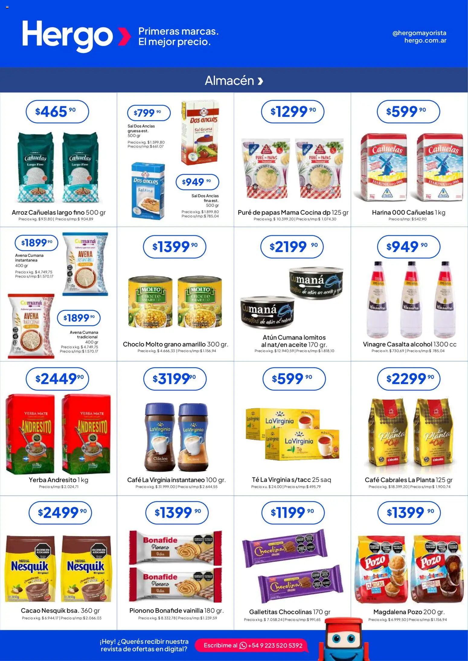 Hergo catálogo │ válido desde el 17.12.2025 | Página: 2 | Productos: Atún, Magdalena, Arroz, Cacao