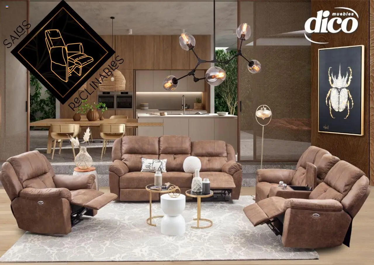 Nuevas ofertas de Muebles Dico válidas en toda la República Mexicana desde el 25.09.2025. ¡Encuentra las mejores ofertas en Muebles Dico - Catálogo Salas reclinables! | Página: 1