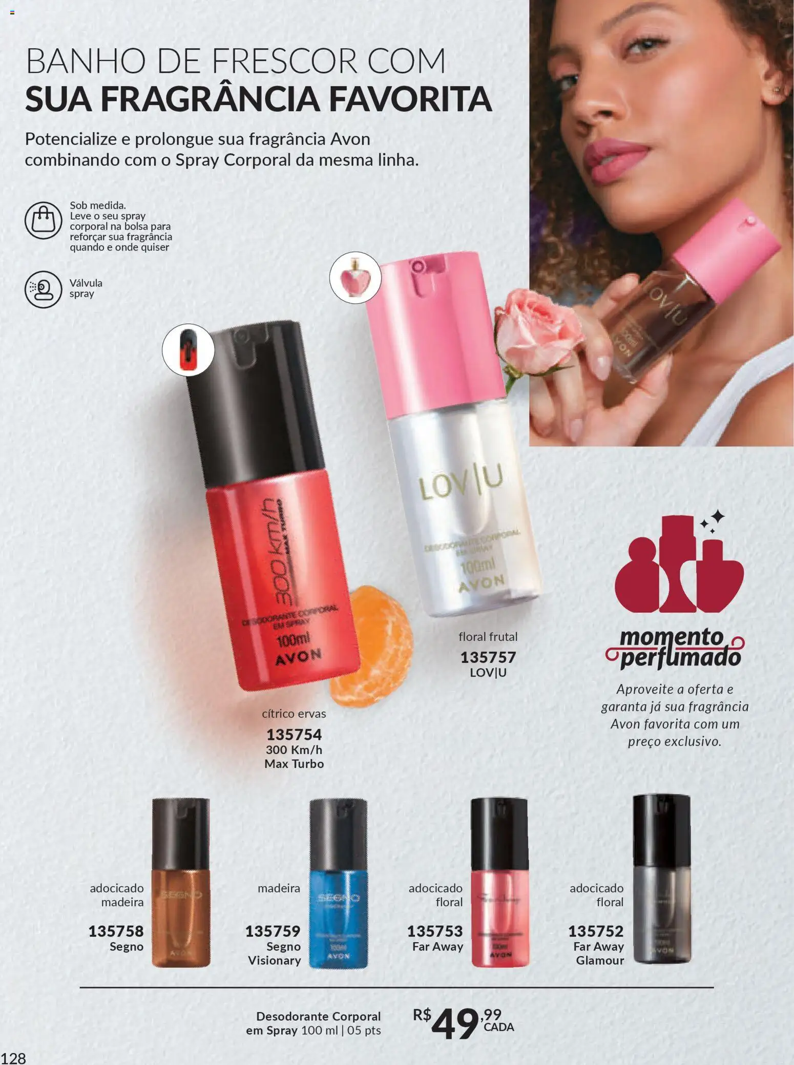 Avon Folheto - válido de 06.01.2026 | Página: 128 | Produtos: Fragrância, Desodorante, Bolsa