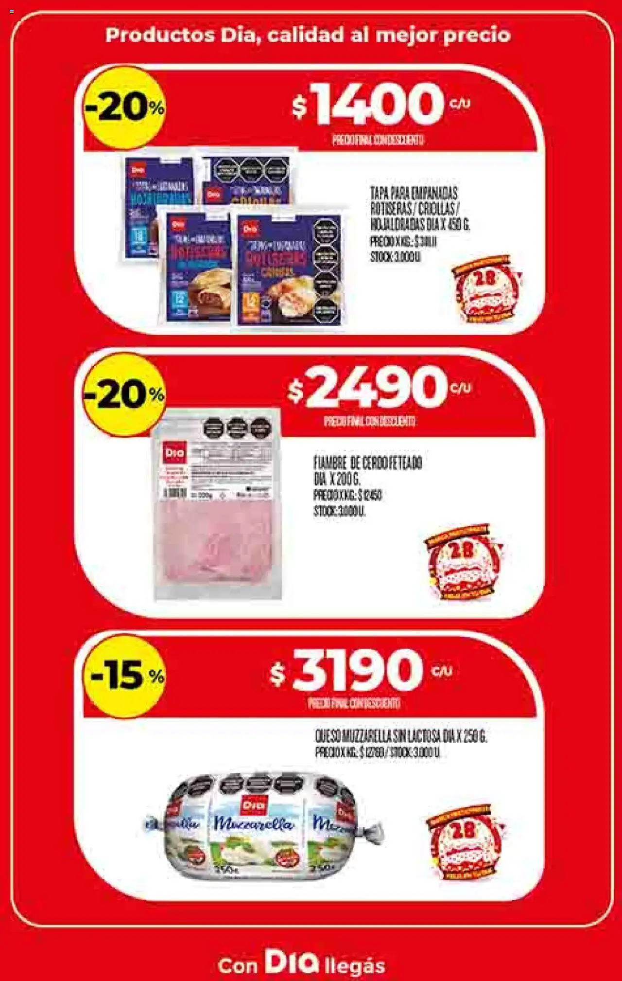 Dia - Ofertas │ válido desde el 24.09.2025 | Página: 26 | Productos: Muzzarella, Queso