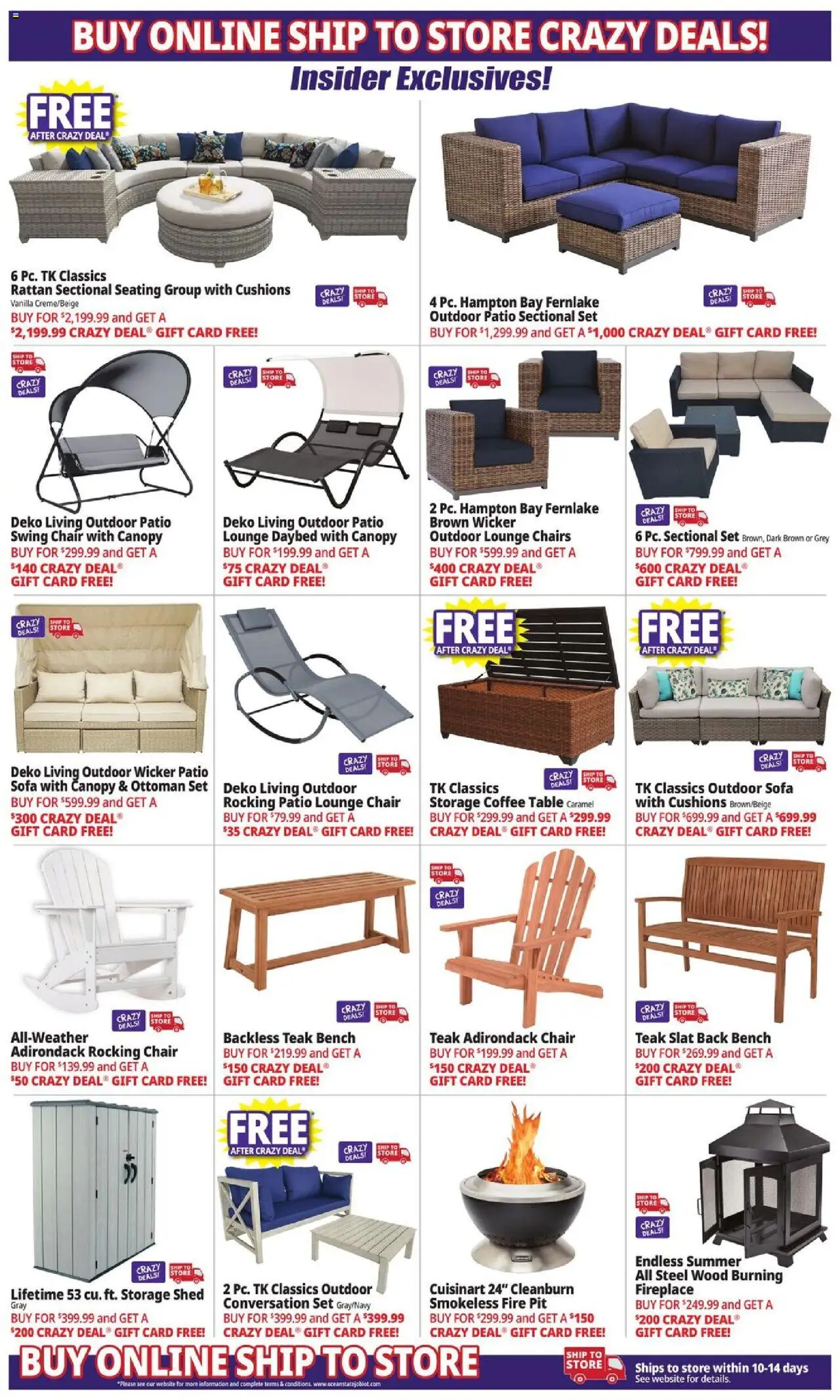 Ocean State Job Lot Weekly Ad - valid from 14.08.2025 | Page: 24 | Products: Sofa, Coffee table, Coffee, Sectional