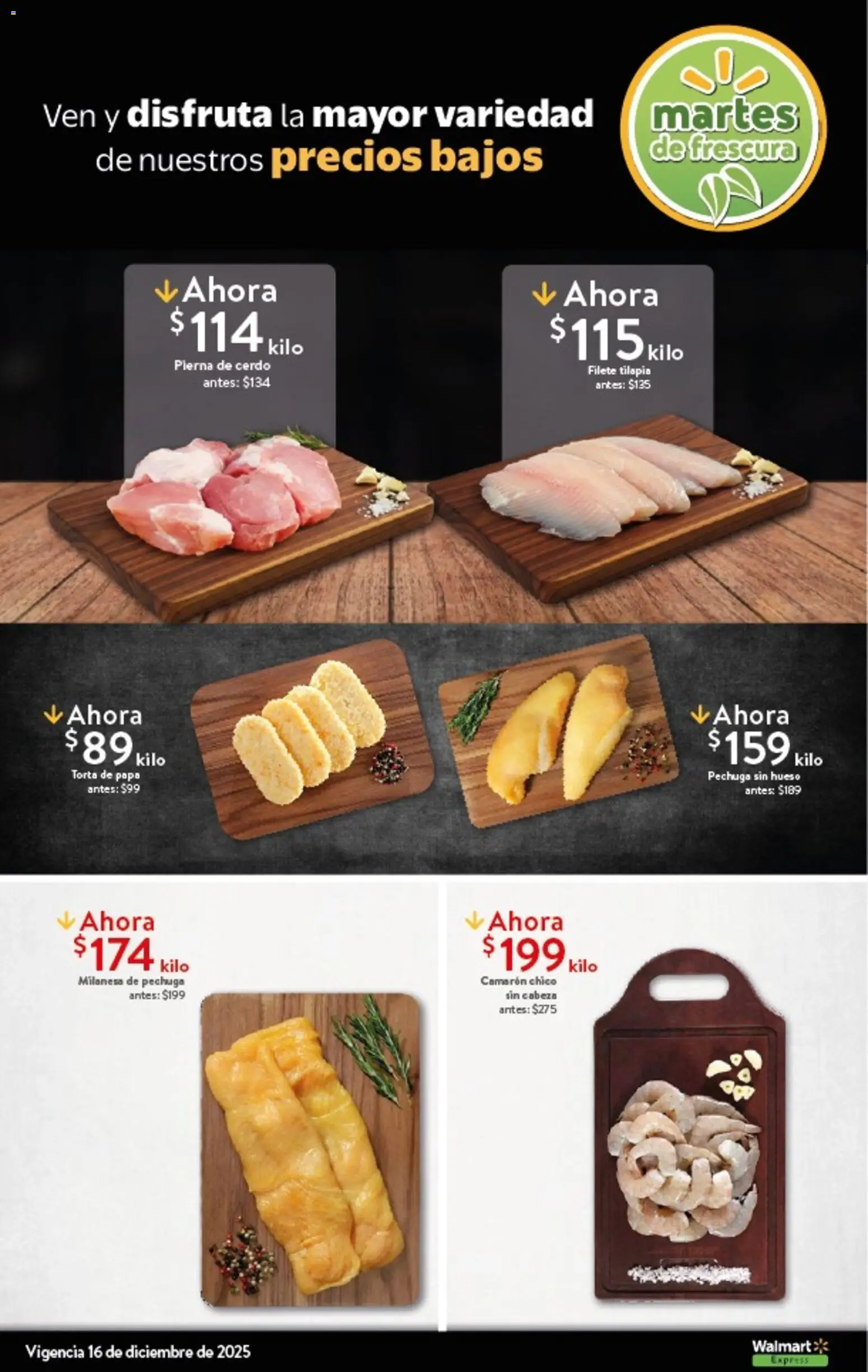 Nuevas ofertas de Walmart Express válidas en toda la República Mexicana desde el 16.12.2025. ¡Encuentra las mejores ofertas en Walmart Express folleto Ofertas! | Página: 2 | Productos: Milanesa, Papa, Cerdo