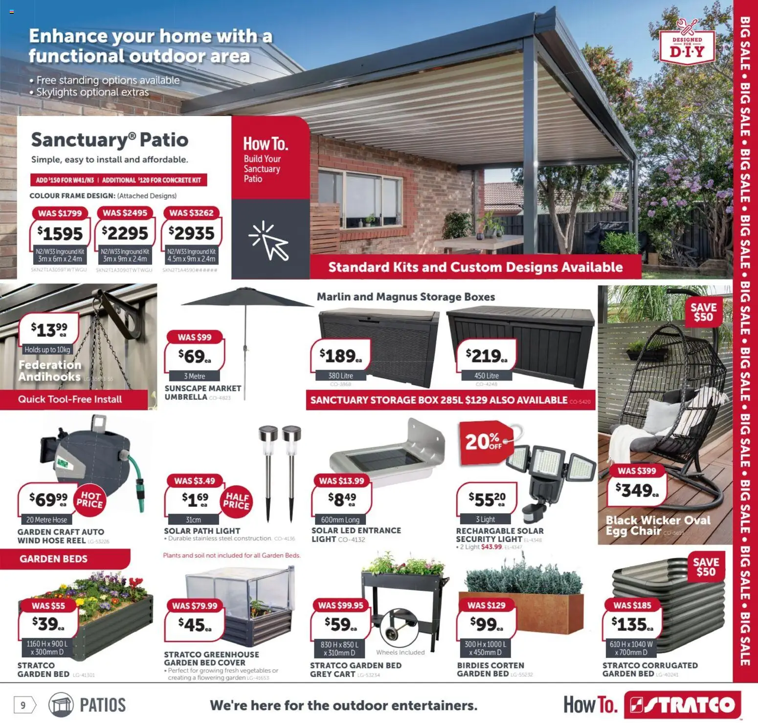 Stratco catalogue - valid from 06.03.2026 | Page: 9 | Products: Kits, Cart, Greenhouse, Umbrella