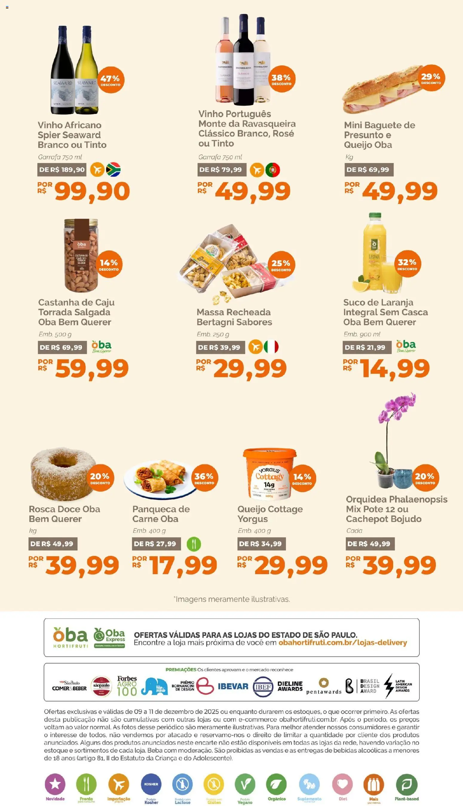 Oba Hortifruti Folheto - válido de 09.12.2025 | Página: 7 | Produtos: Caju, Castanha de caju, Cachepot, Carne