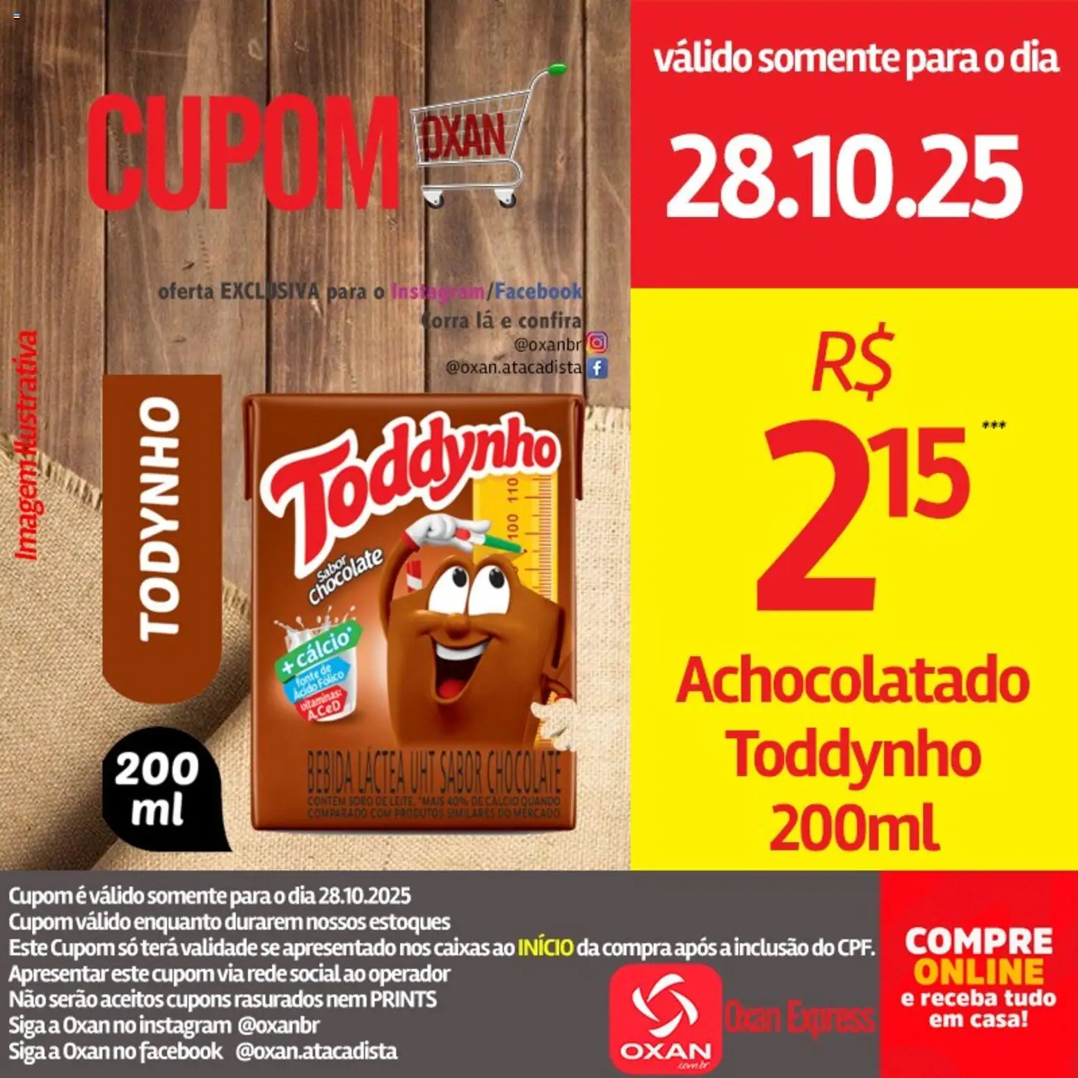 Oxan Atacadista Folheto - válido de 28.10.2025 | Página: 19 | Produtos: Achocolatado, Leite, Cálcio, Bebida