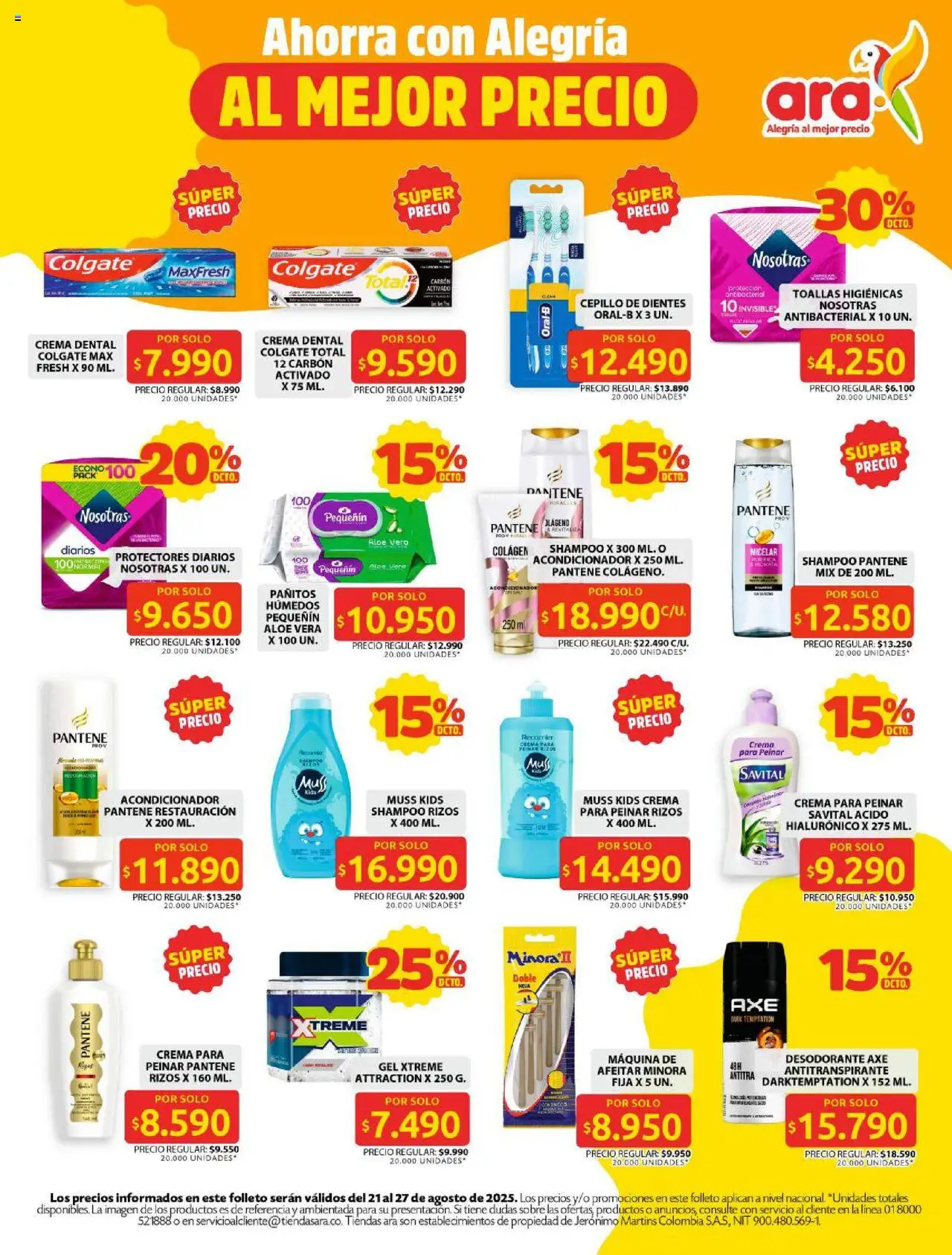 Ara revista - valida desde el 21.08.2025 | Página: 8 | Productos: Toallas, Cepillo, Acondicionador, Antitranspirante