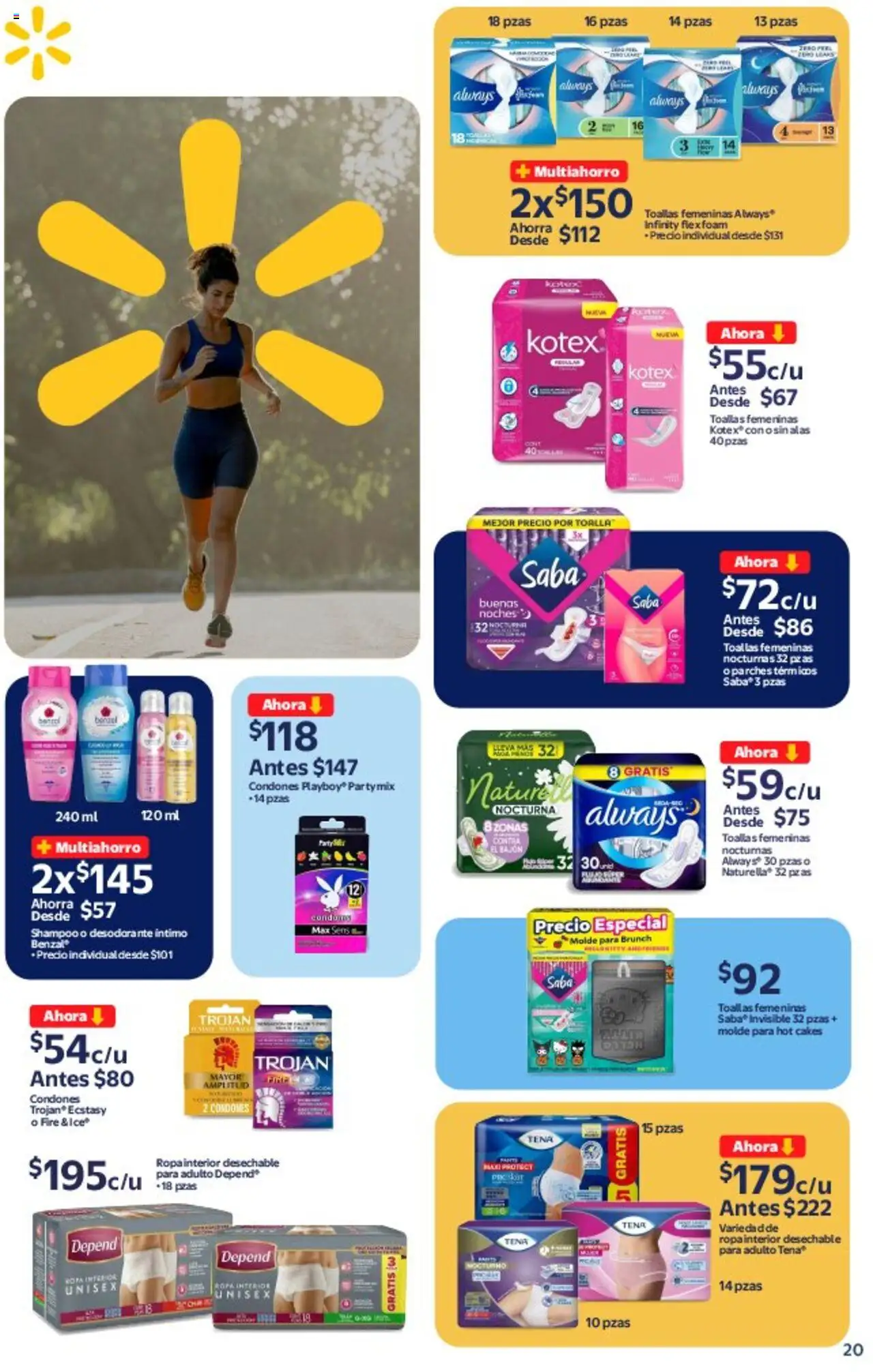 Nuevas ofertas de Walmart válidas en toda la República Mexicana desde el 14.10.2025. ¡Encuentra las mejores ofertas en Walmart - Folleto! | Página: 20 | Productos: Desodorante, Ropa interior, Molde, Toallas