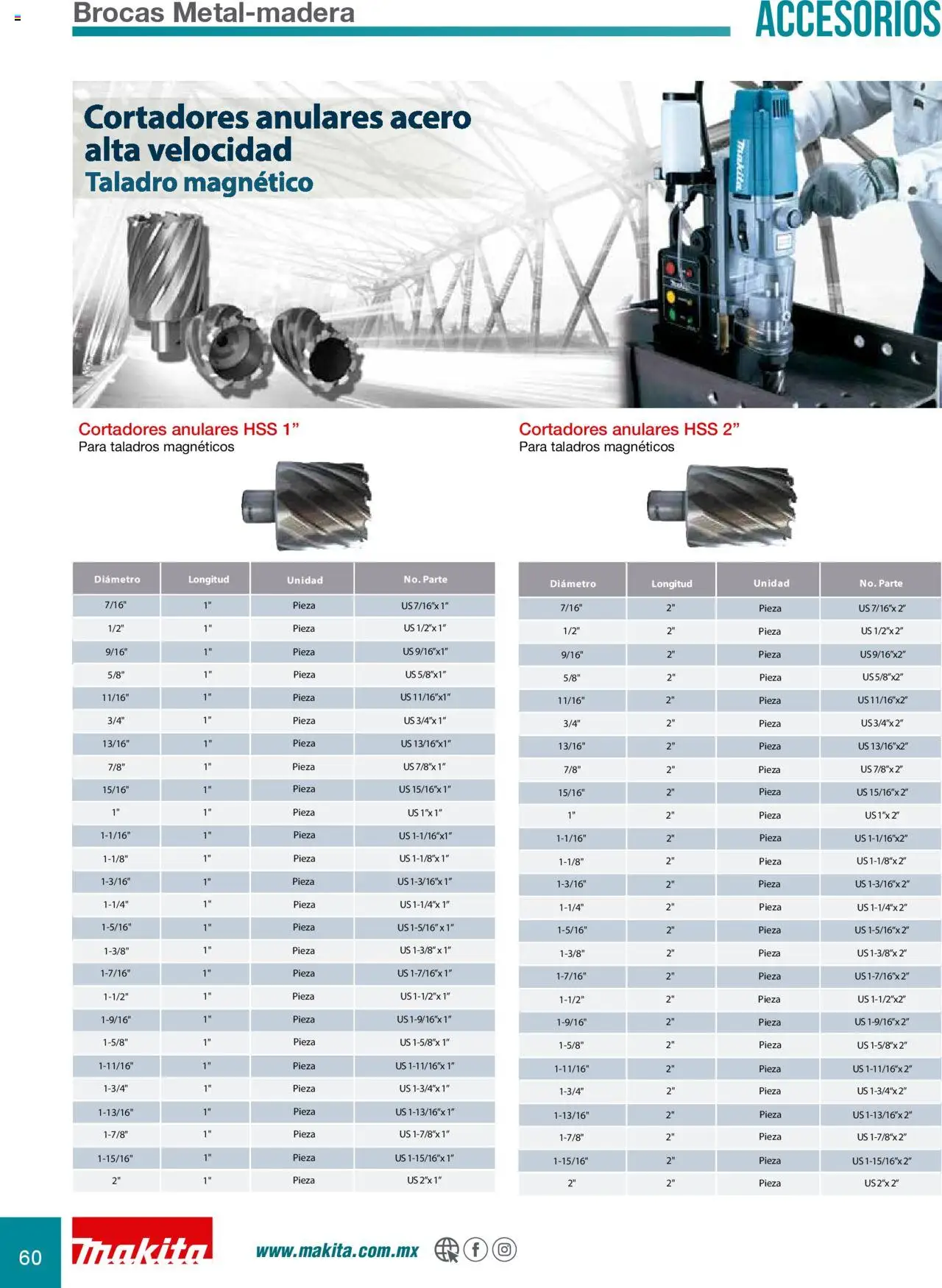 Nuevas ofertas de Makita válidas en toda la República Mexicana desde el 08.07.2024. ¡Encuentra las mejores ofertas en Makita catálogo Accesorios! | Página: 60 | Productos: Taladro