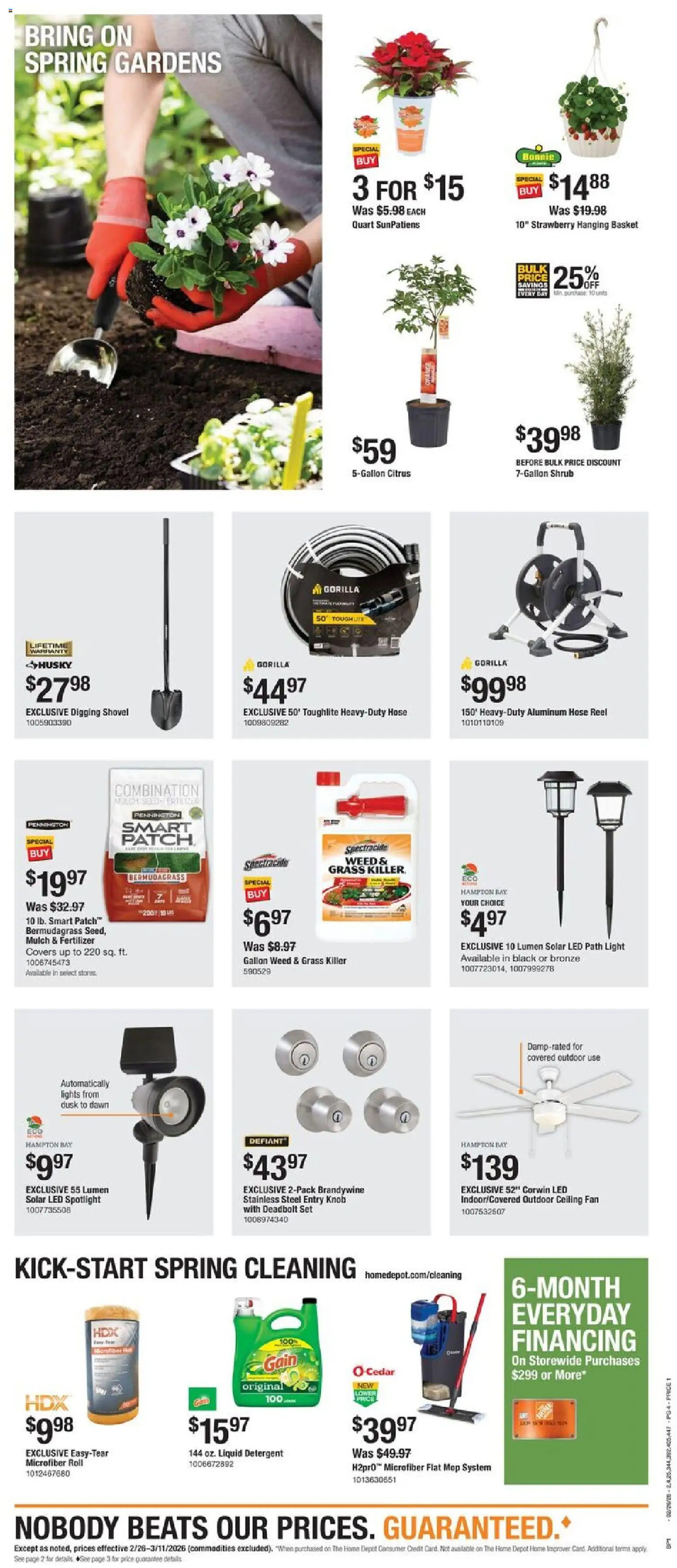 Home Depot Local Ad - FL - valid from 26.02.2026 | Page: 4 | Products: Shovel, Basket, Detergent, Fan