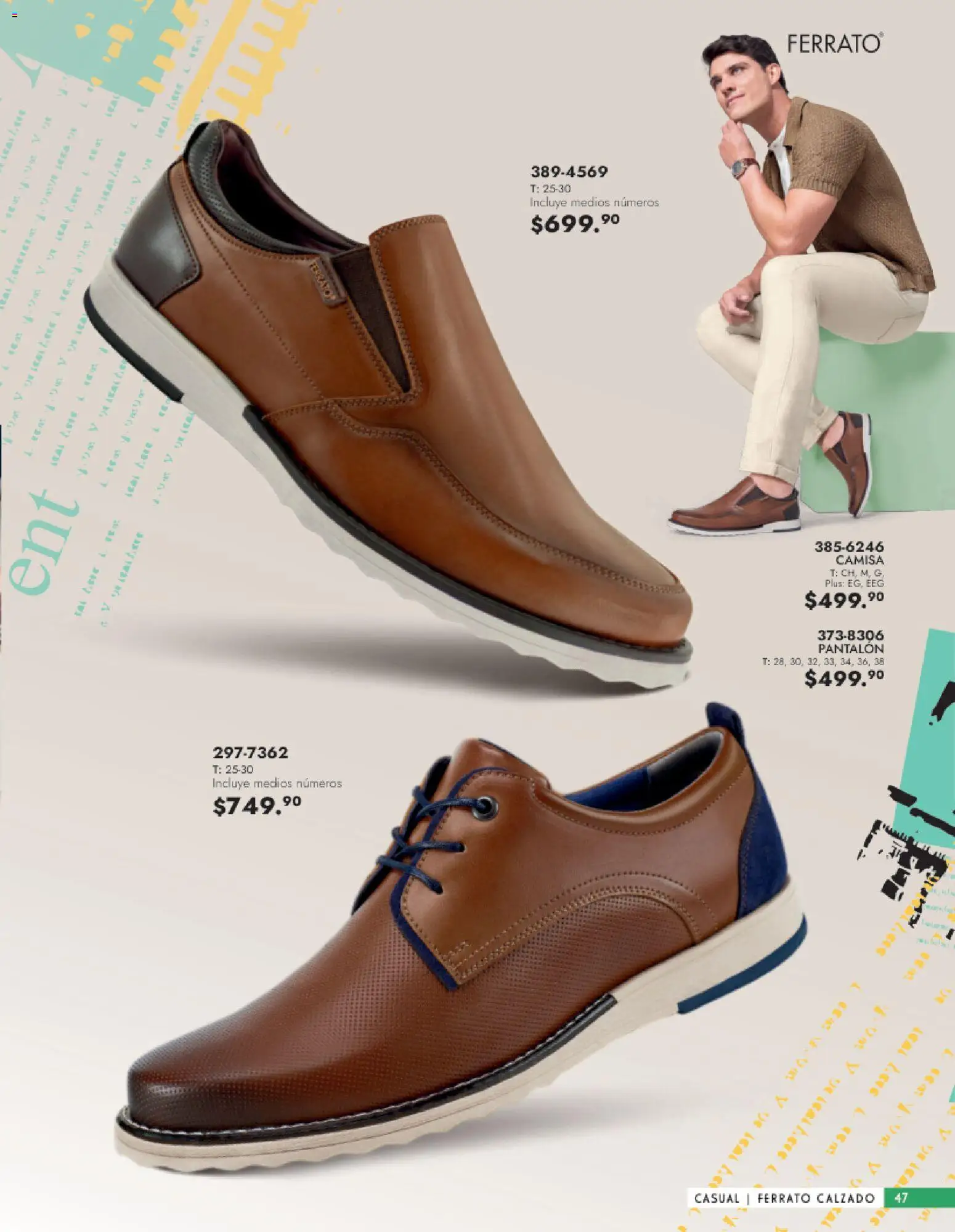 Nuevas ofertas de Andrea válidas en toda la República Mexicana desde el 25.01.2026. ¡Encuentra las mejores ofertas en Andrea catálogo Calzado Caballero! | Página: 47 | Productos: Camisa